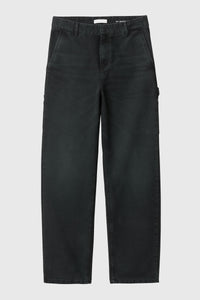 Carhartt Wip W' Pierce Pant Straight 'dearborn' Canvas Nero Donna carhartt wip