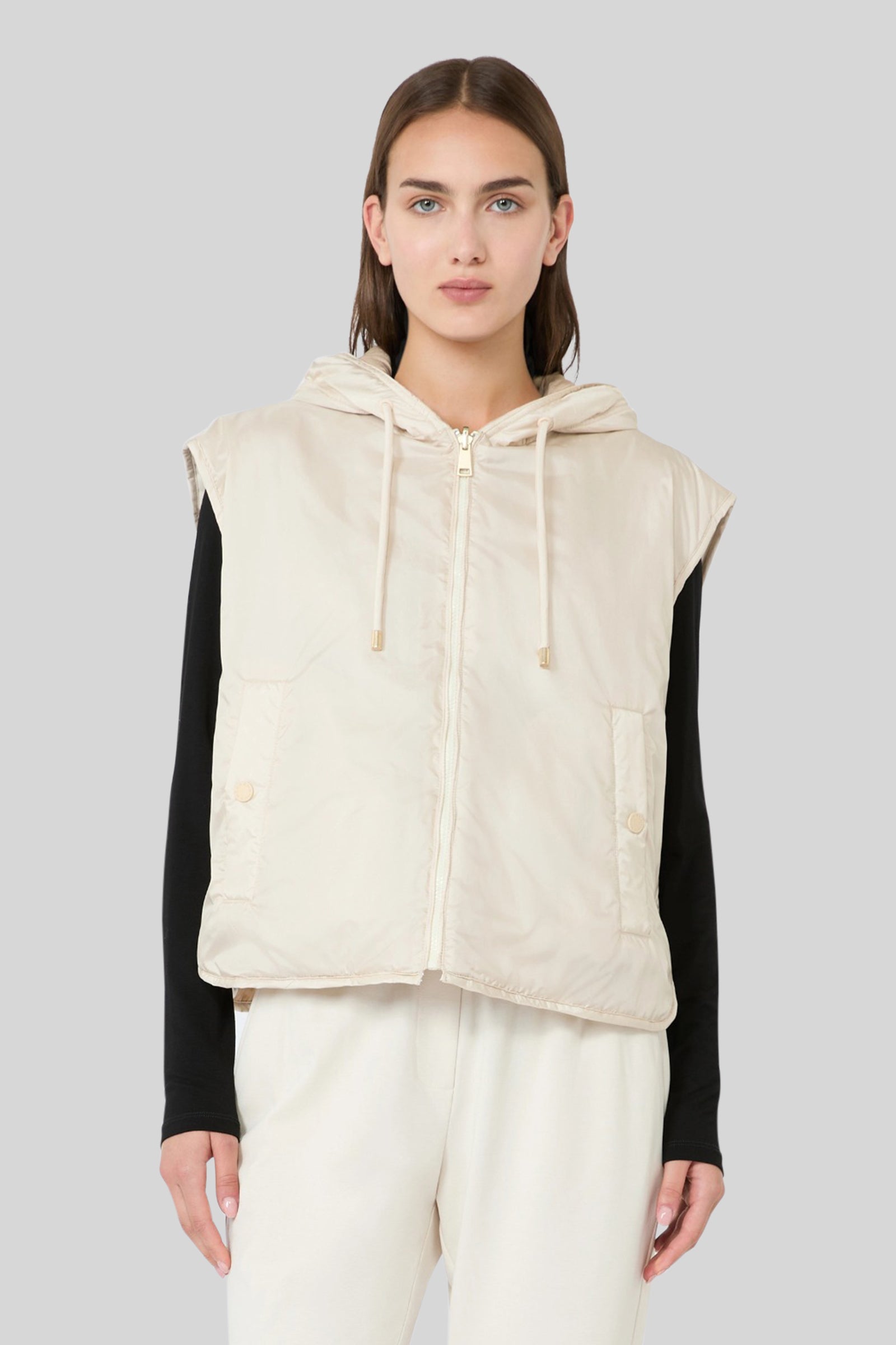Accenni Reversible Padded Vest In Rainproof Canvas - 3