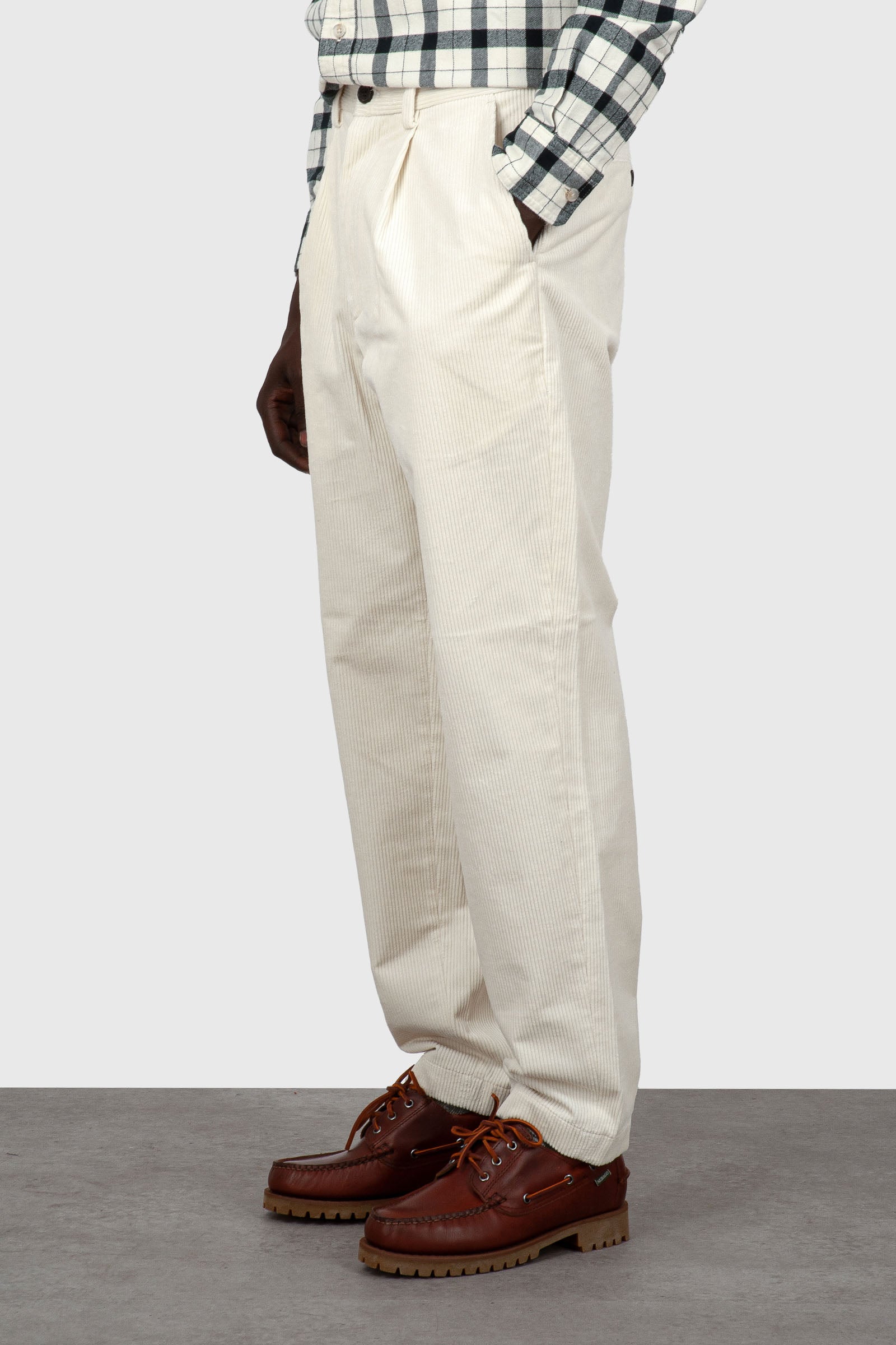 Department Five Pantalone Gin Pence In Velluto Bianco Off Uomo - 4