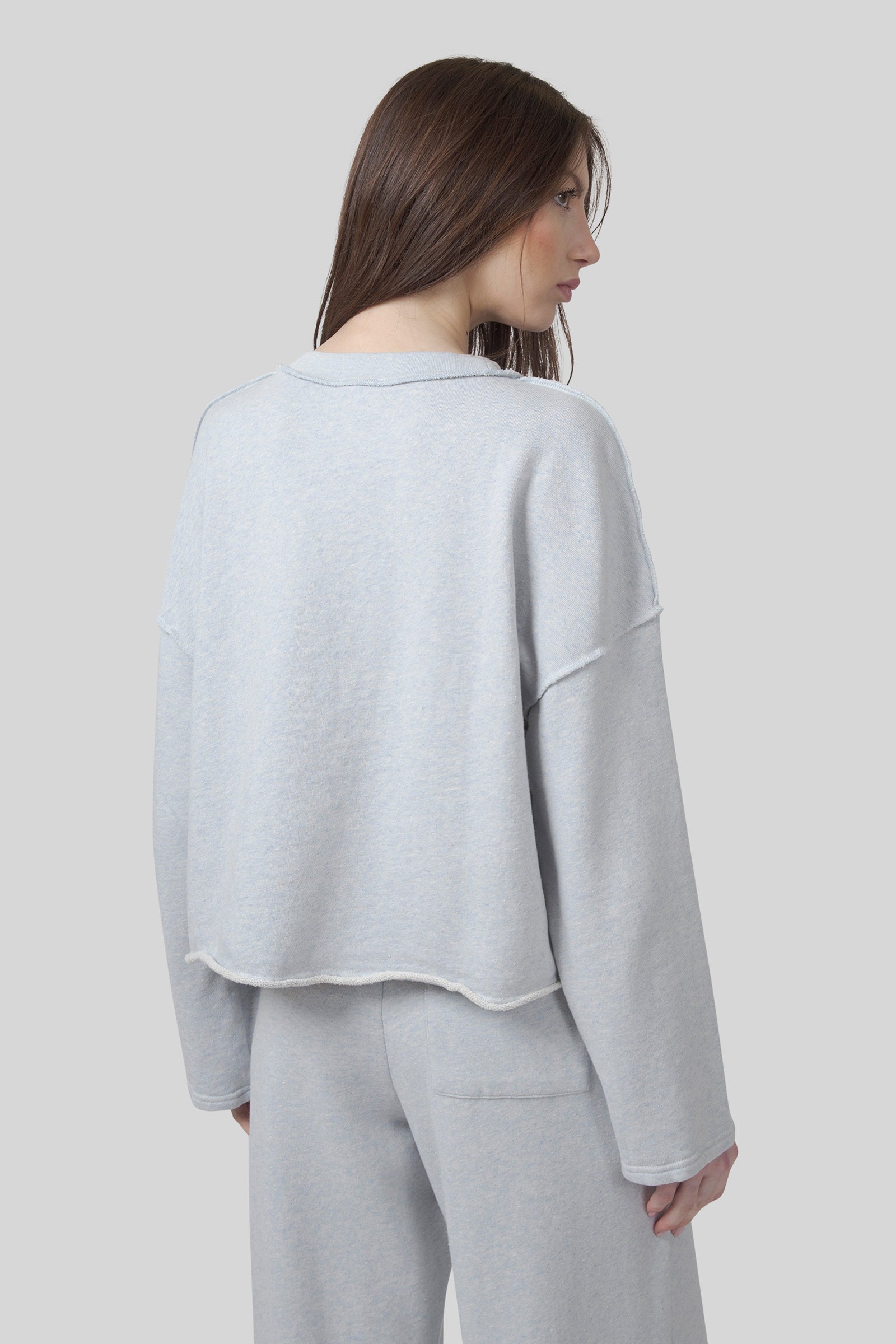 American Vintage Felpa Dantown Grigio Chiaro Donna - 7