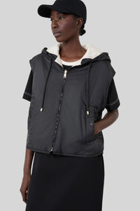 Accenni Reversible Padded Vest In Rainproof Canvas max mara weekend