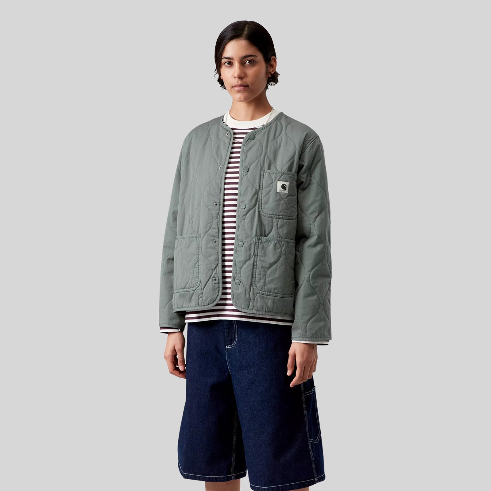 Carhartt Wip W' Kylan Liner Cotton Twill Verde Salvia Donna - 4