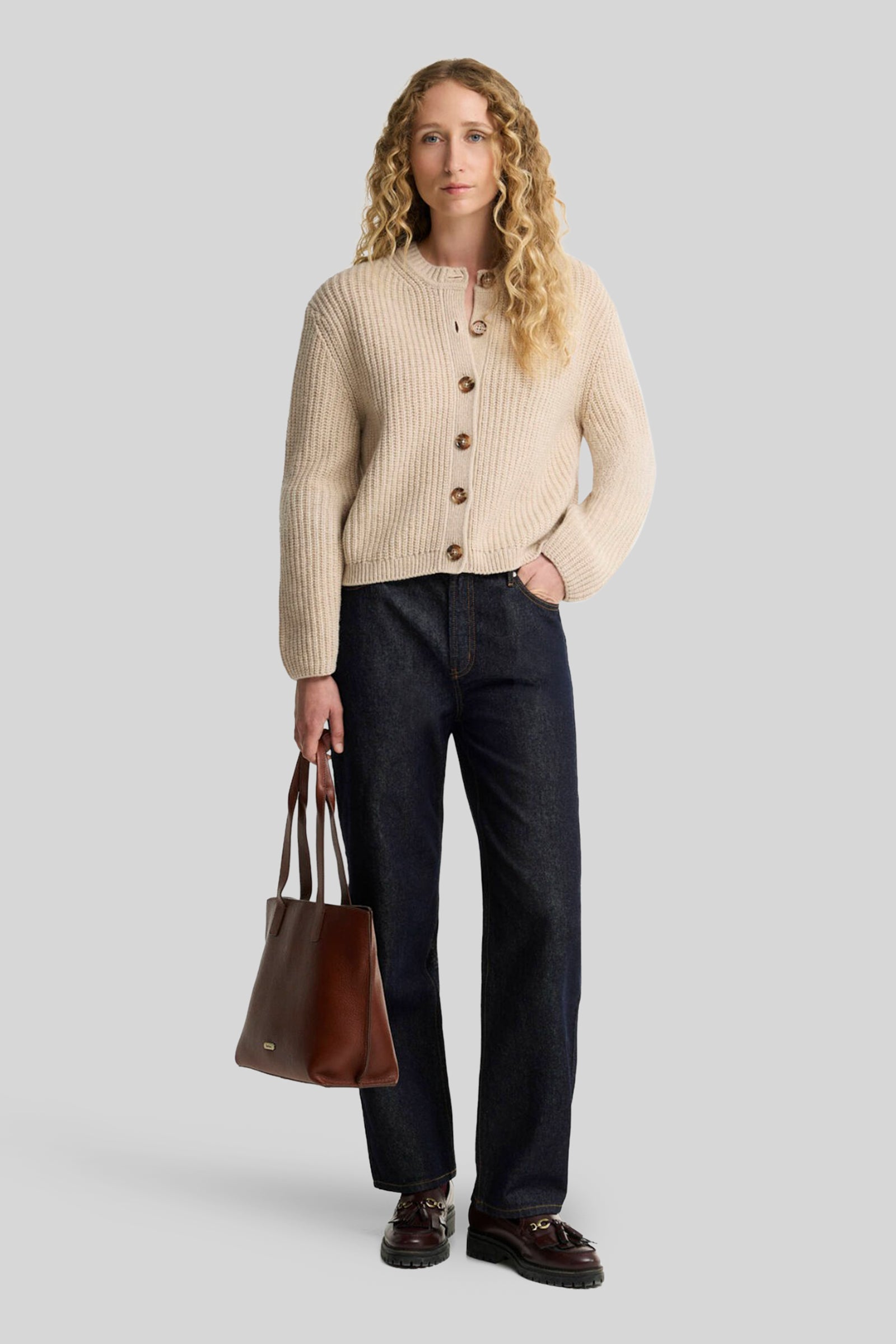 Barbour Cardigan Adalyn Beige Donna - 2
