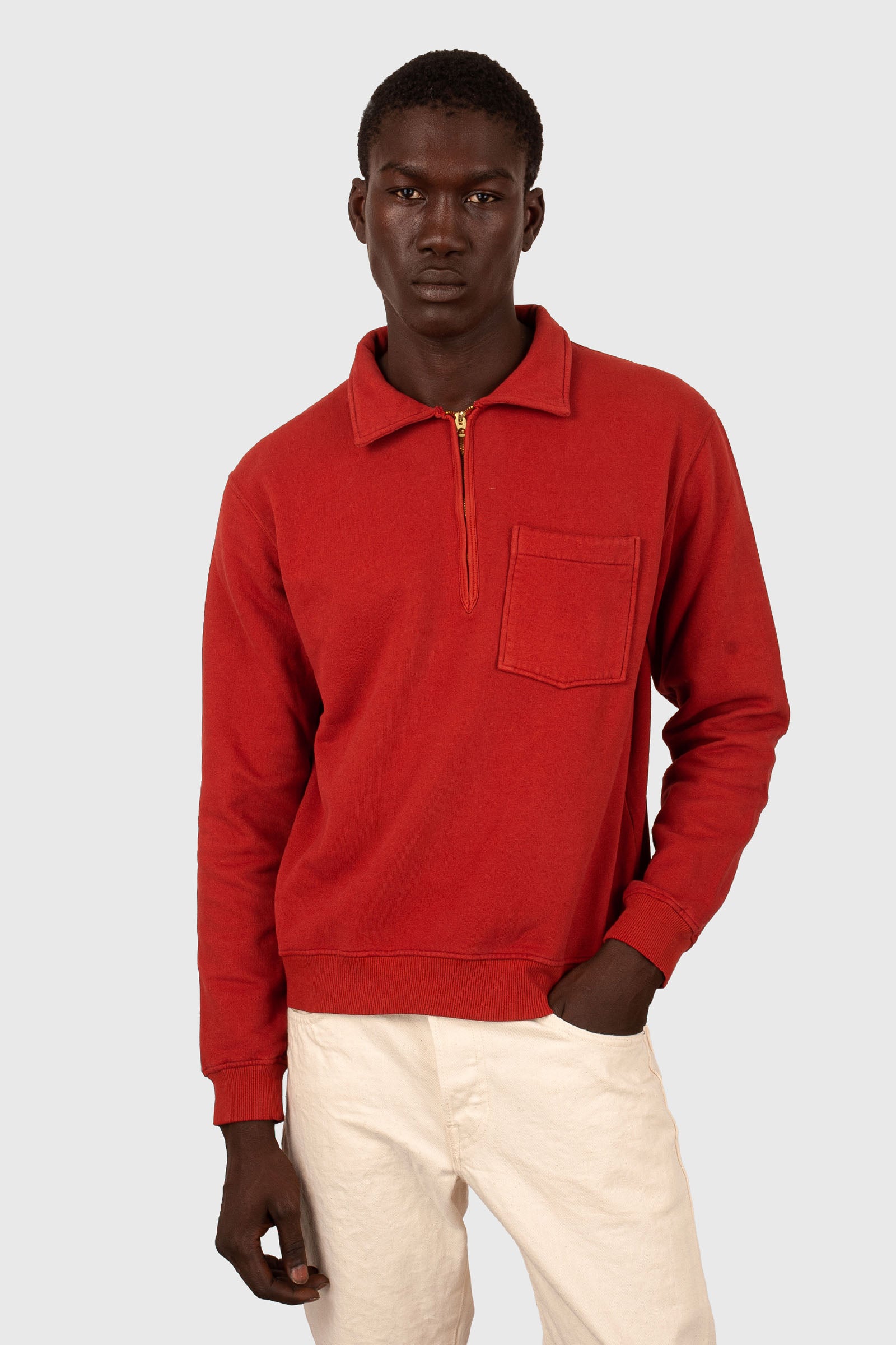 Fortela Felpa Yale Zip-up Rosso Uomo - 6