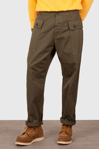 Fortela Pantalone Cargo Durango Woven Herringbone Verde Militare Uomo fortela