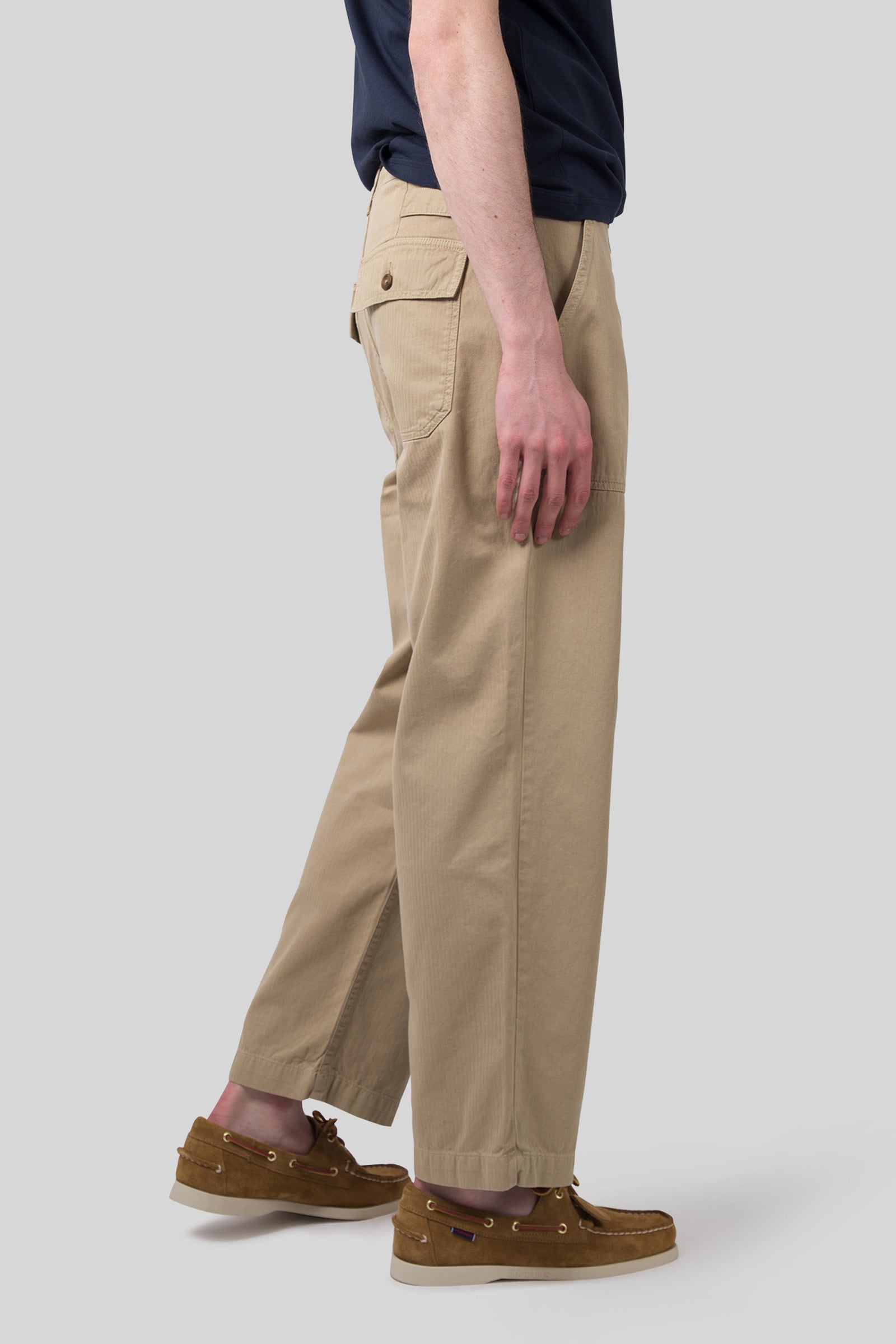 Sebago Pantalone Milton Herringbone Beige Uomo - 5