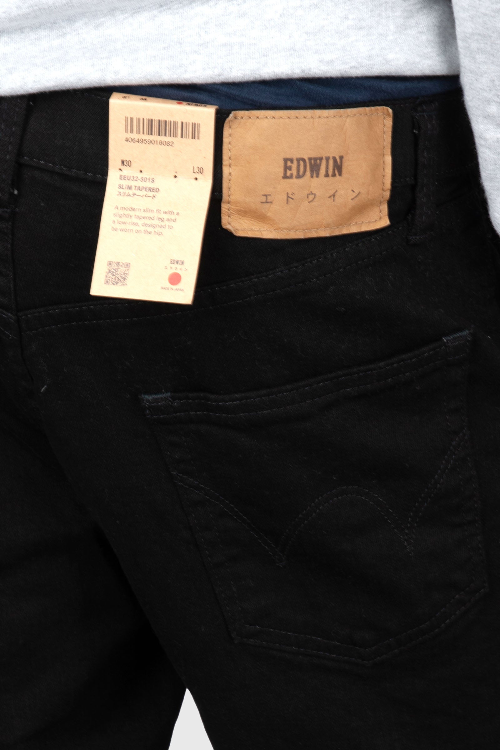 Edwin Jeans Slim Tapered Nero Uomo - 4