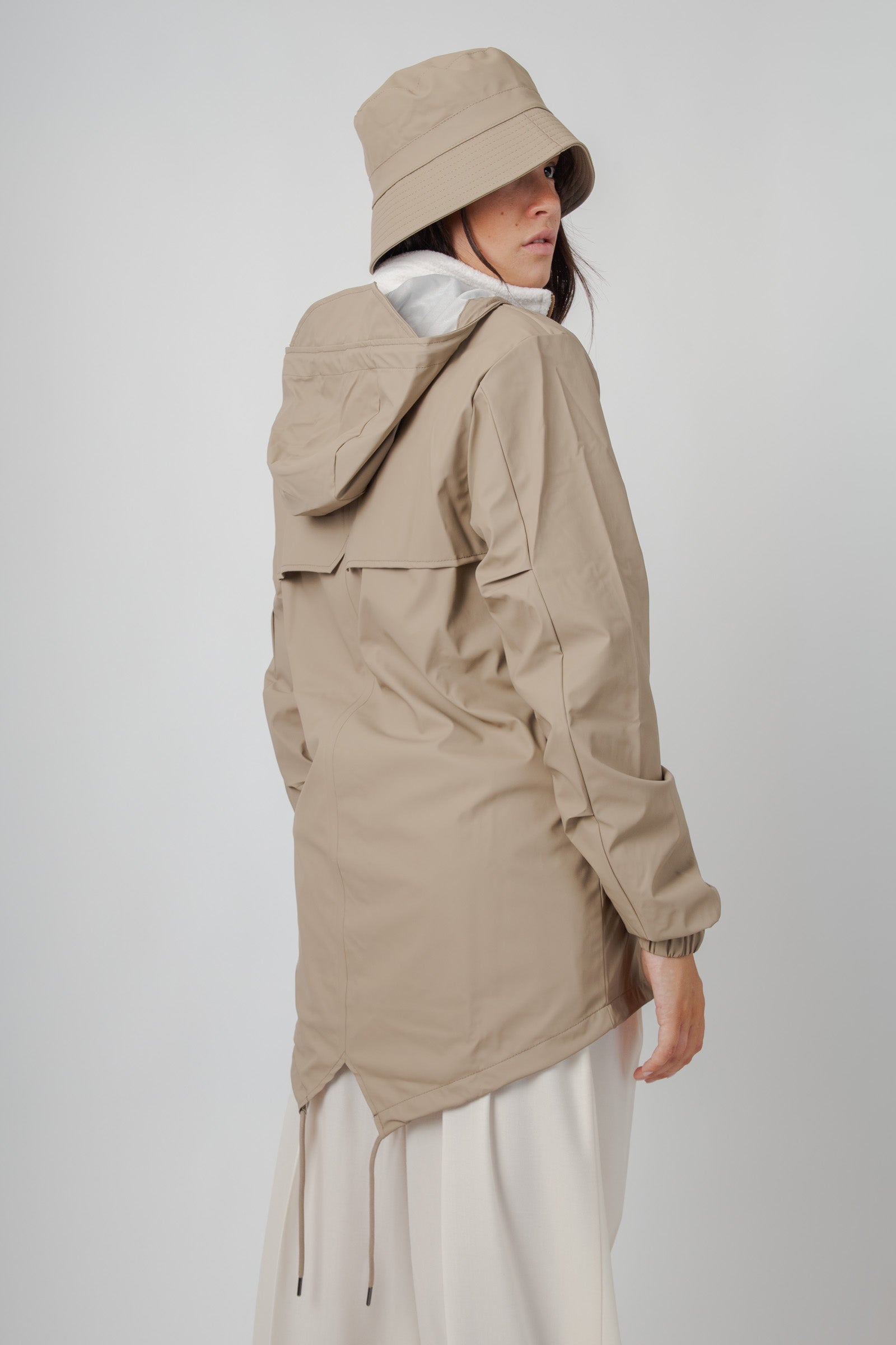 Rains Fishtail Jacket Beige Donna - 5