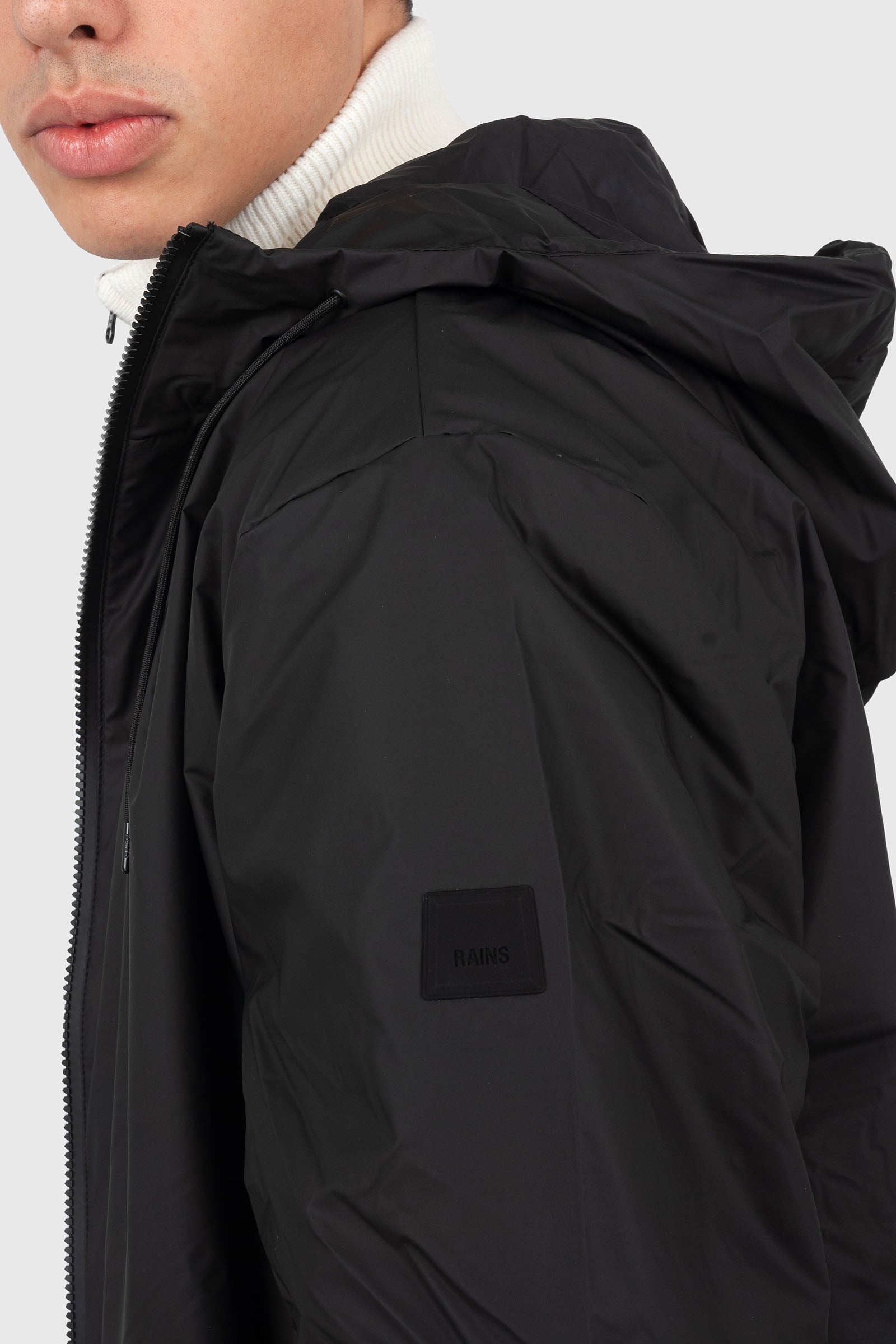 Rains Lohja Long Jacket Nero Uomo - 6