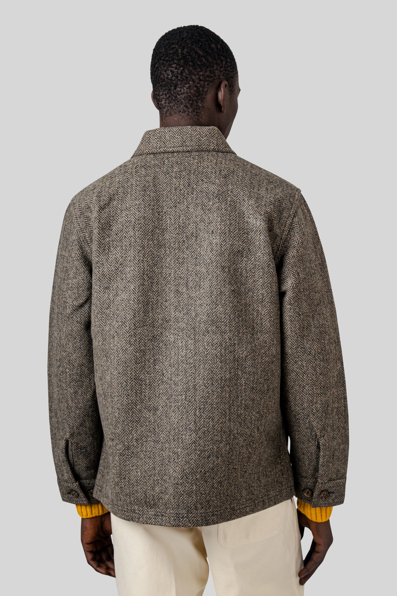 Dorr Wool Herringbone Overshirt - 5