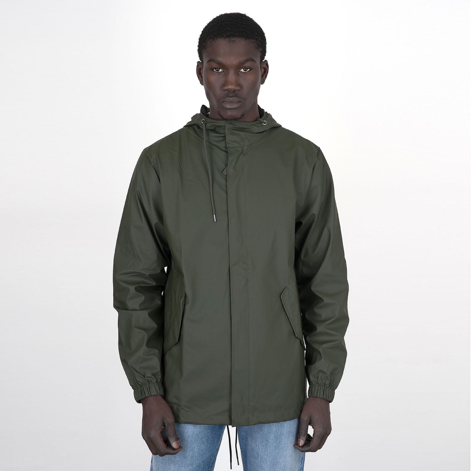 Rains Fishtail Jacket Verde Scuro Uomo - 6