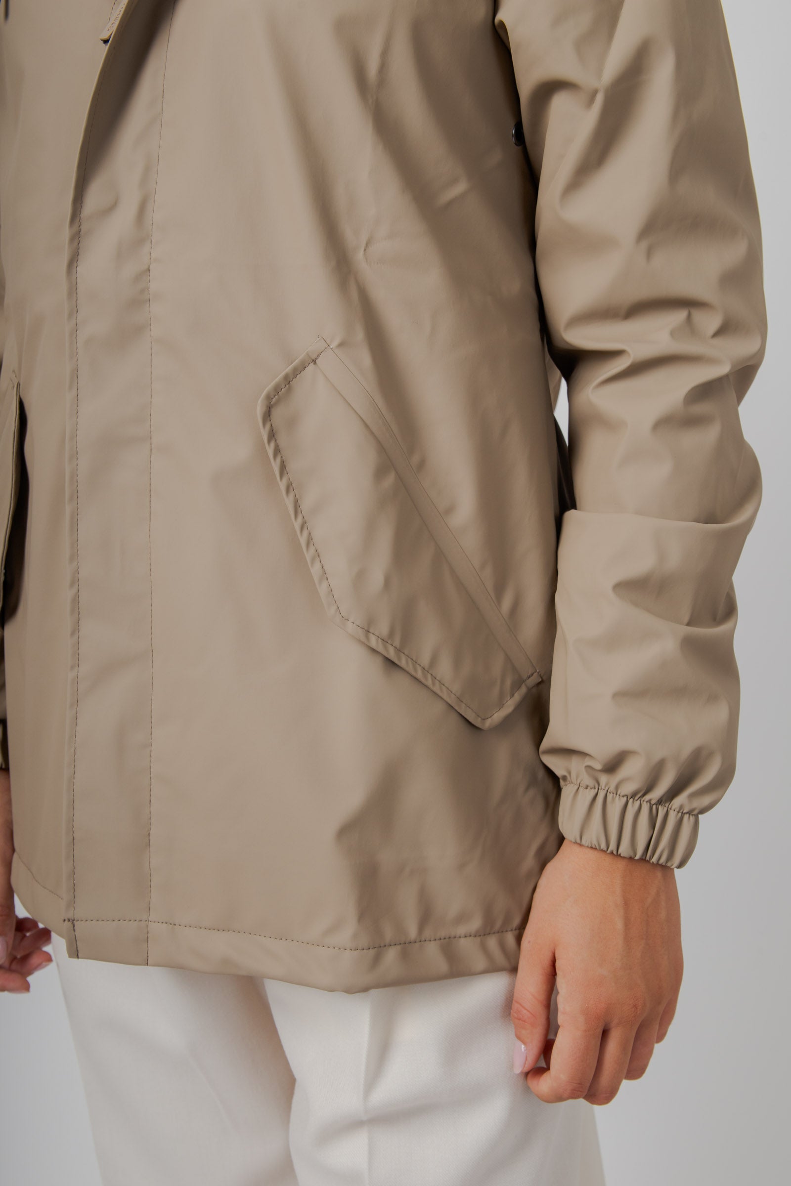 Rains Fishtail Jacket Beige Donna - 6