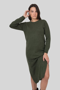 Absolut Cashmere Abito Vita Verde Donna absolut cashmere