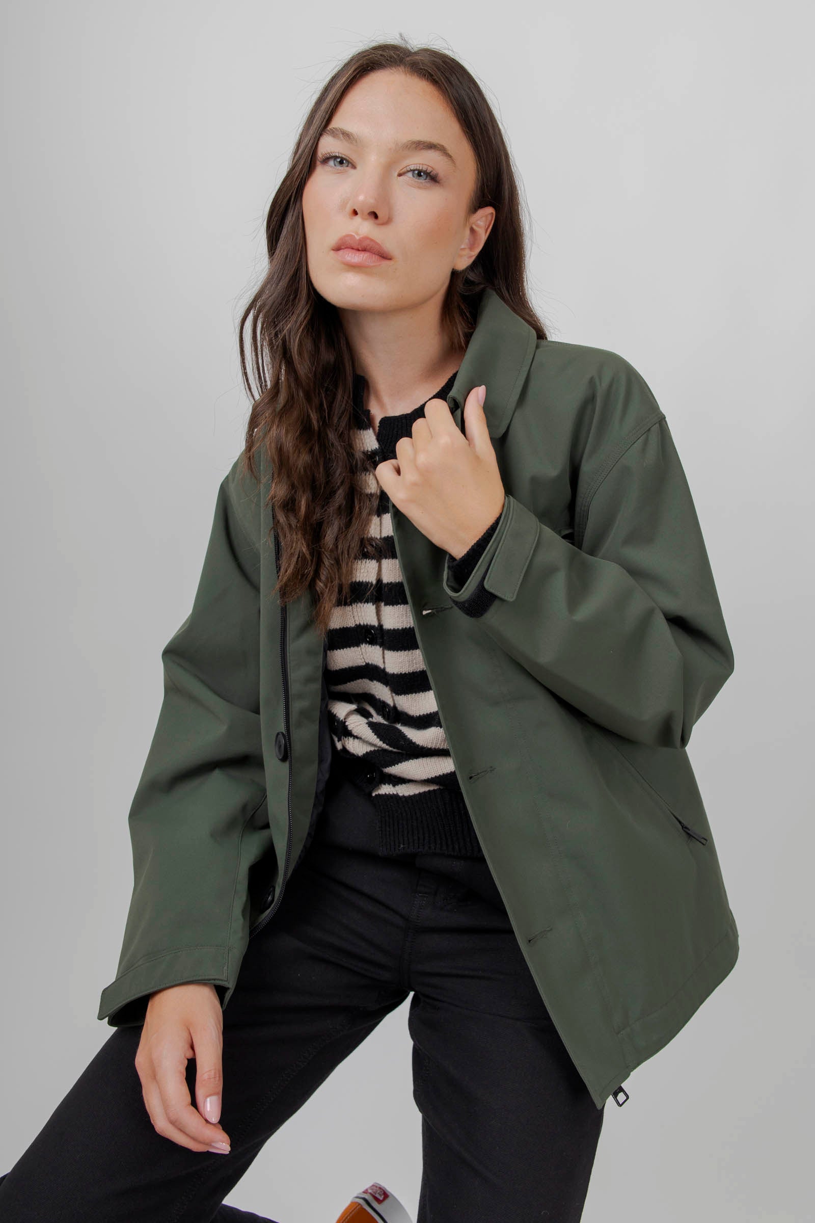 Carhartt Wip W' Barnett Jacket Verde Militare Donna - 4