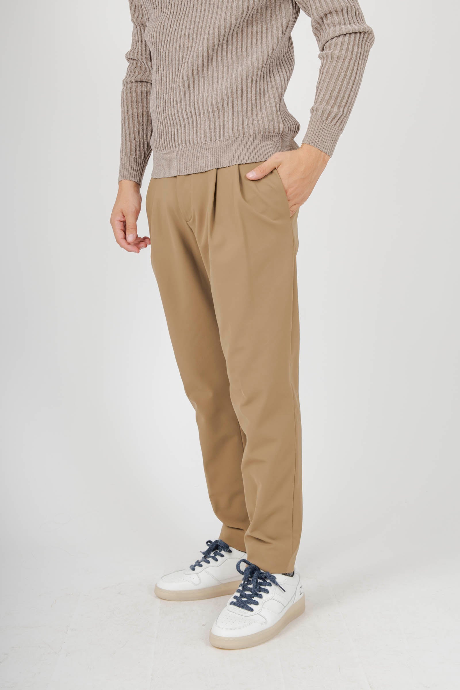 Rrd Pantalone Surflex Winter Chino Double Pence Taupe Uomo - 6