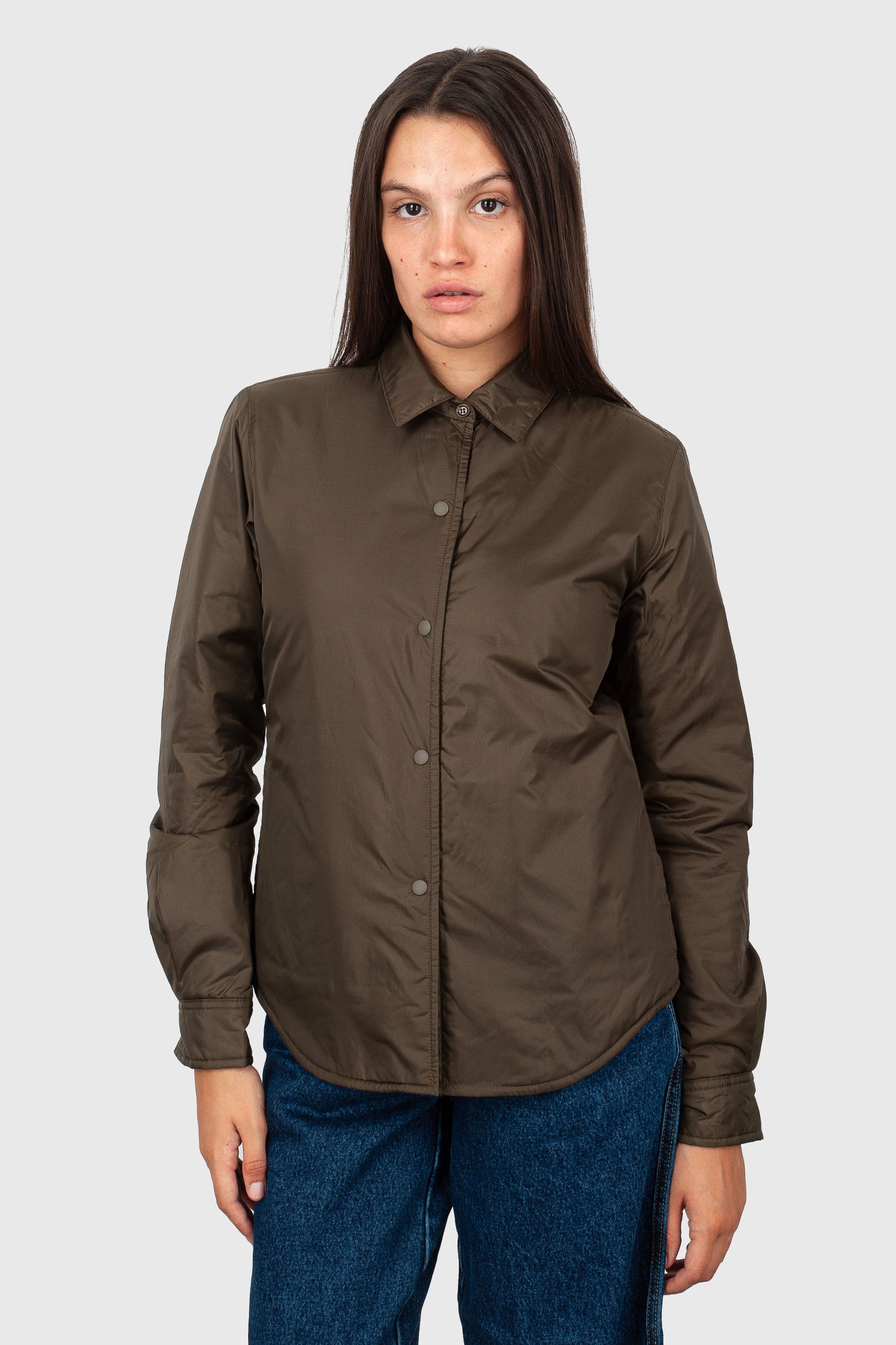 Aspesi Camicia Glue Verde Militare Donna - 1