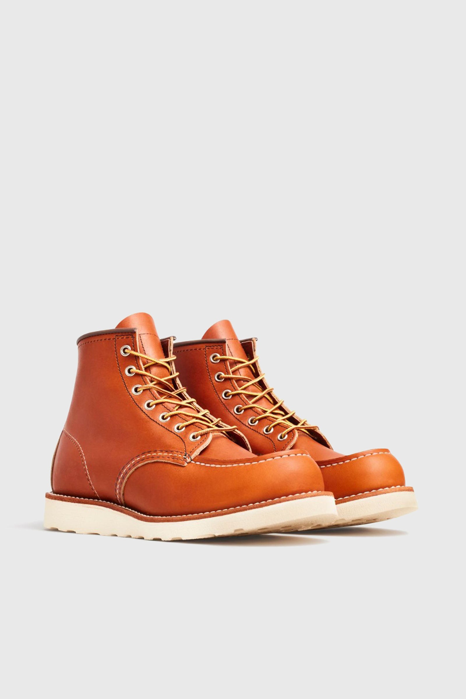 Red Wing Stivaletto 6-inch Classic Moc Toe In Pelle Oro Legacy Marrone Uomo - 2