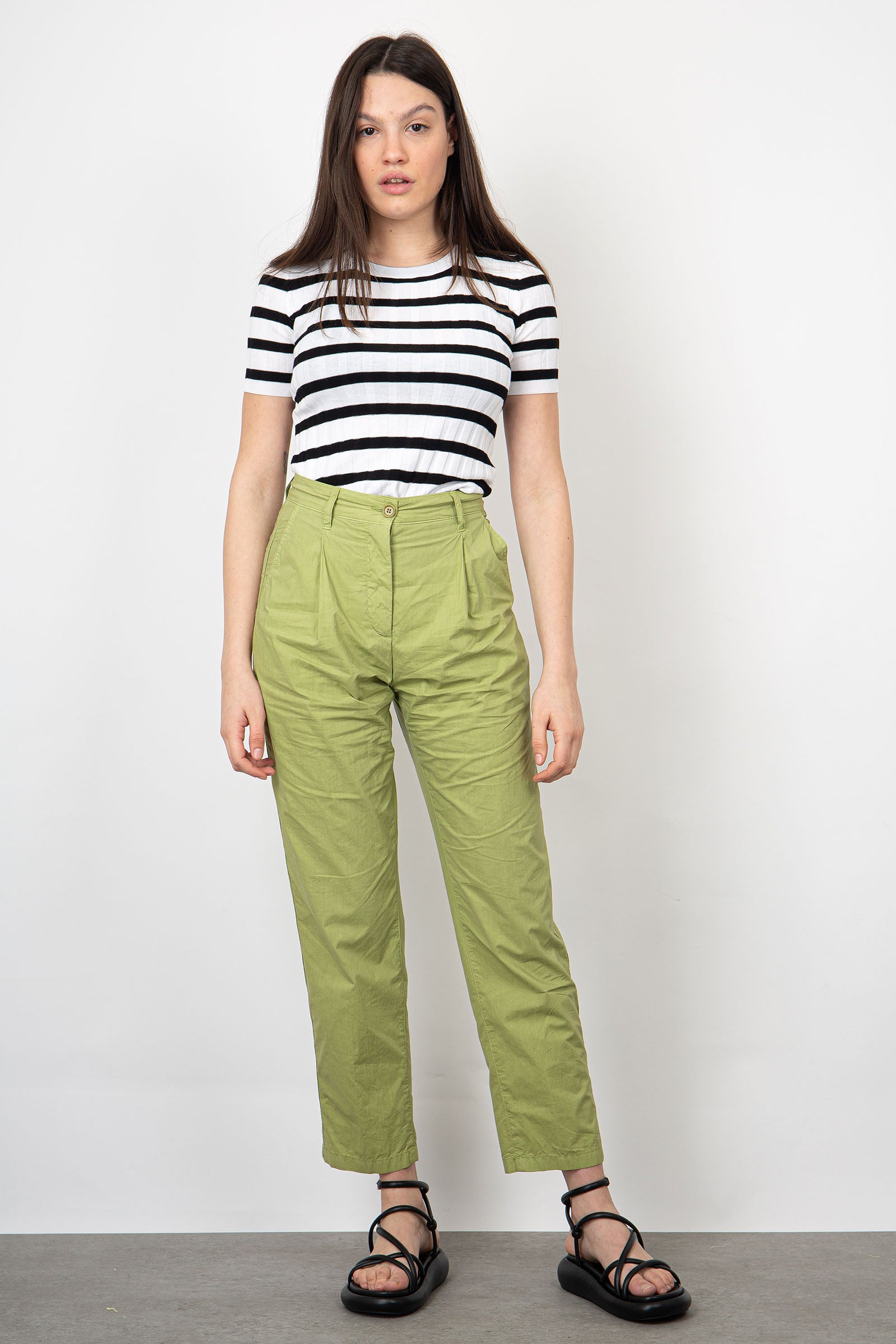 Aspesi Green Cotton Chino Pants - 6