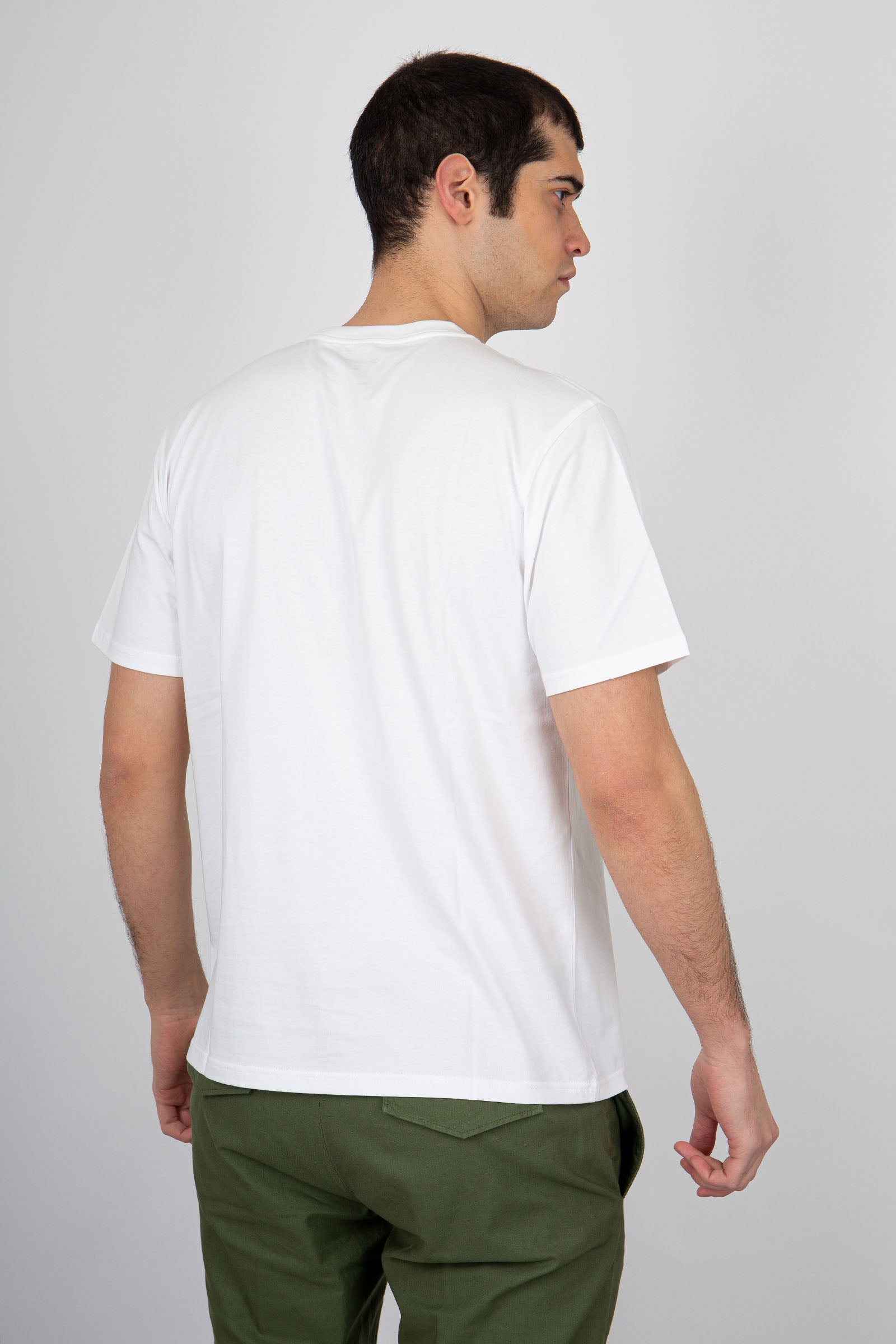 Carhartt WIP T-Shirt Short Sleeve Pocket Cotone Bianco - 4
