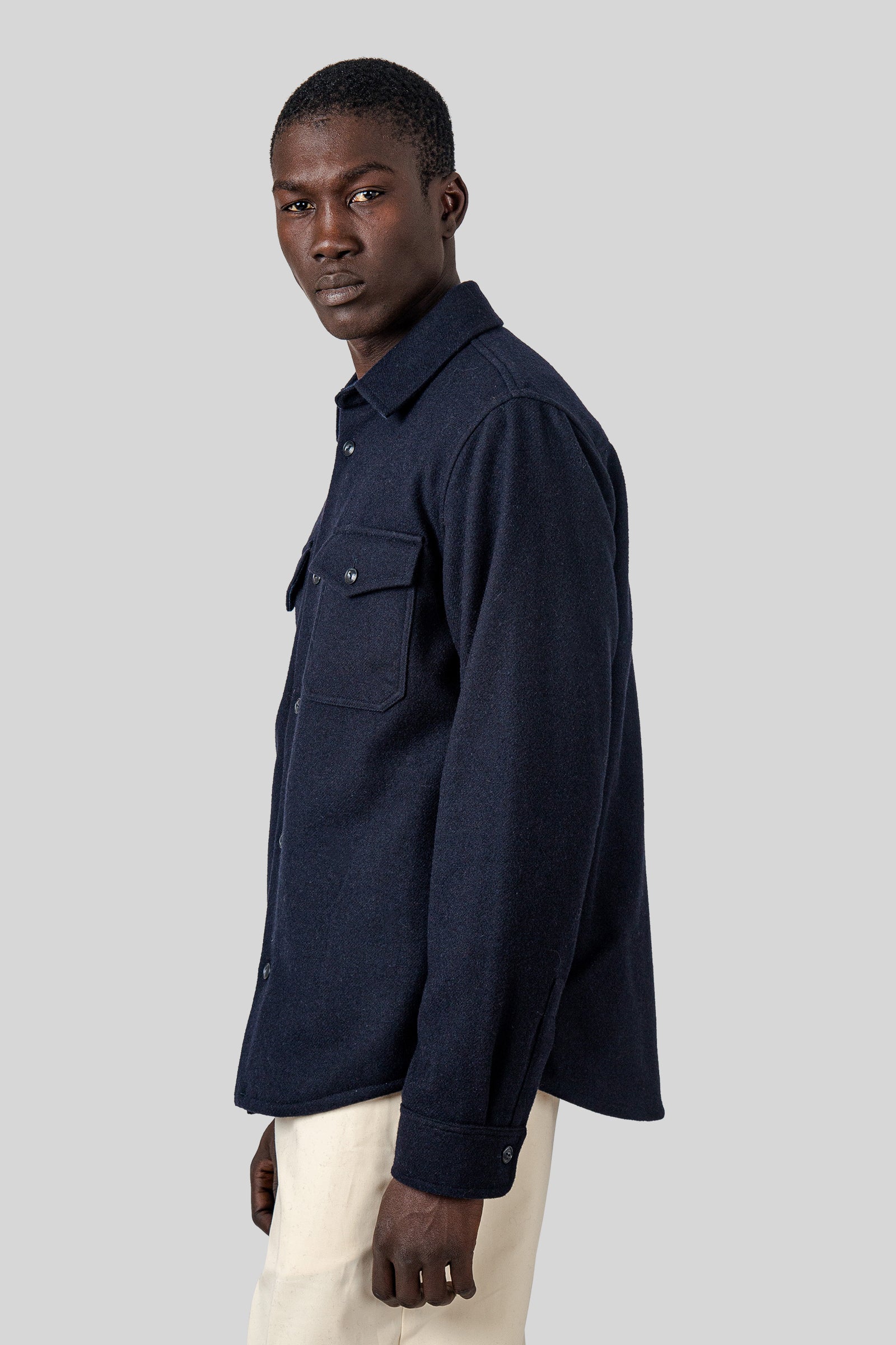 Woolrich Woolen Mills Ranger Overshirt Blu Uomo - 4