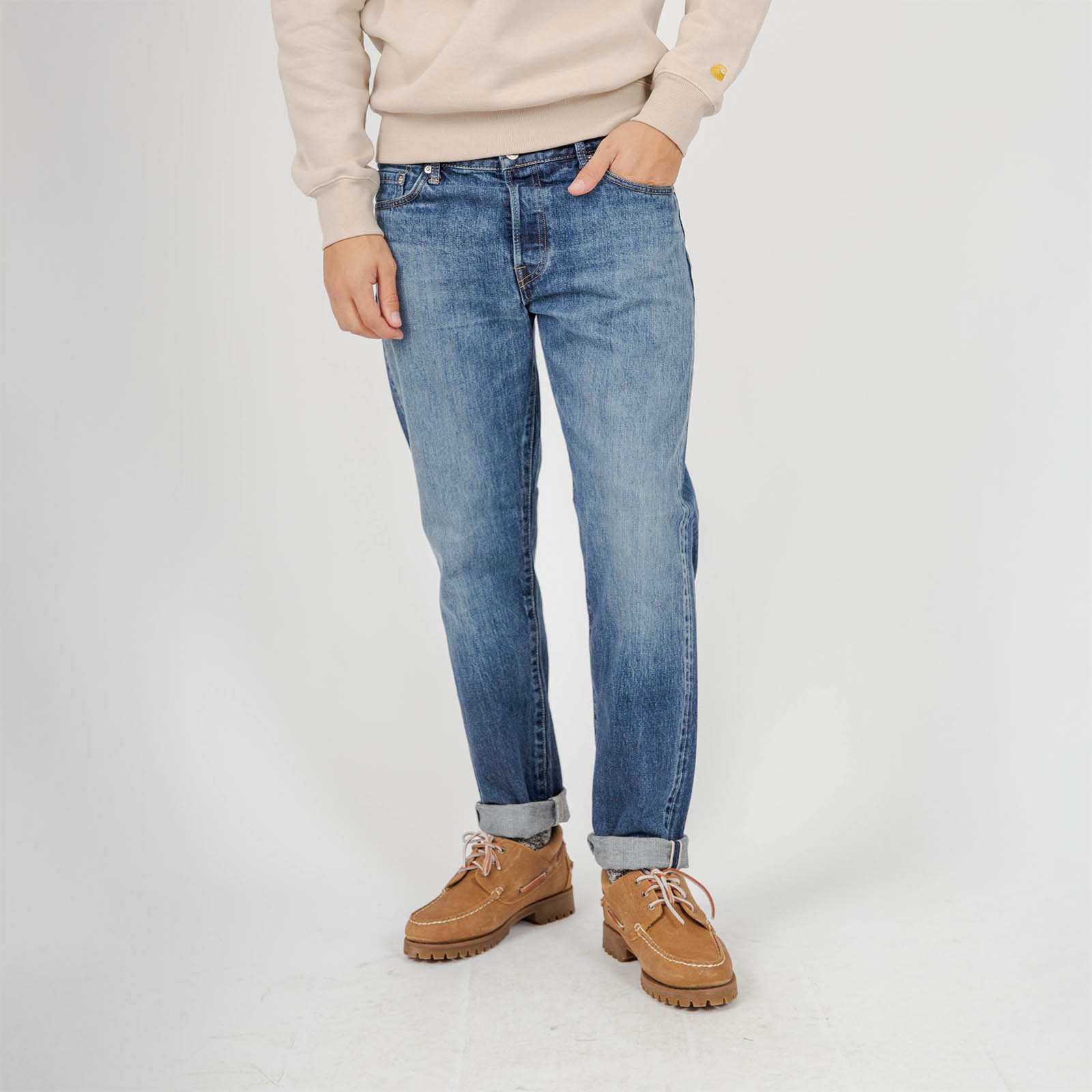 Edwin Jeans Regular Tapered Japan Blu Medio Uomo - 7