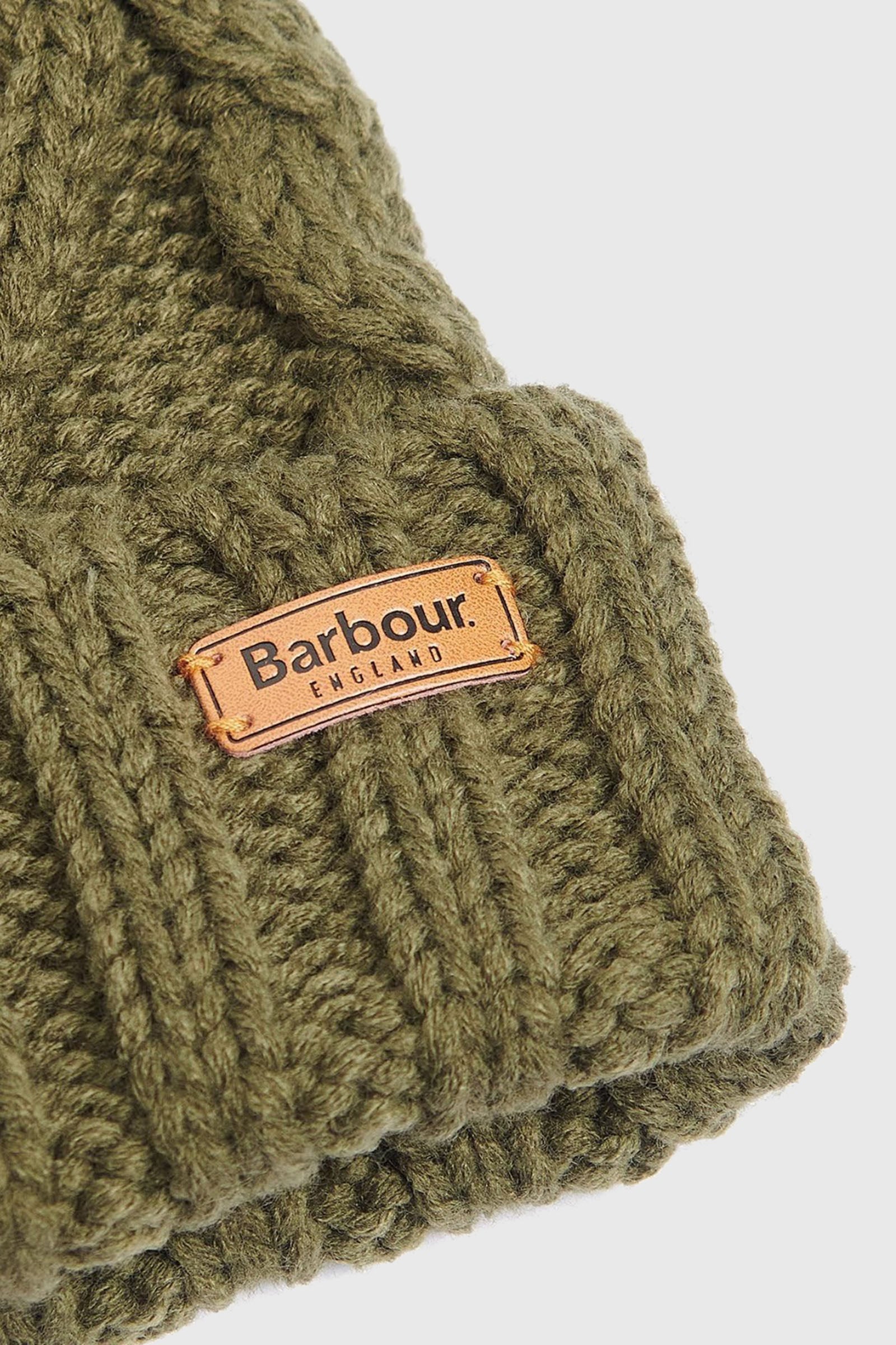 Barbour Ridley Beanie & Scarf Gift Set Verde Oliva Donna - 4