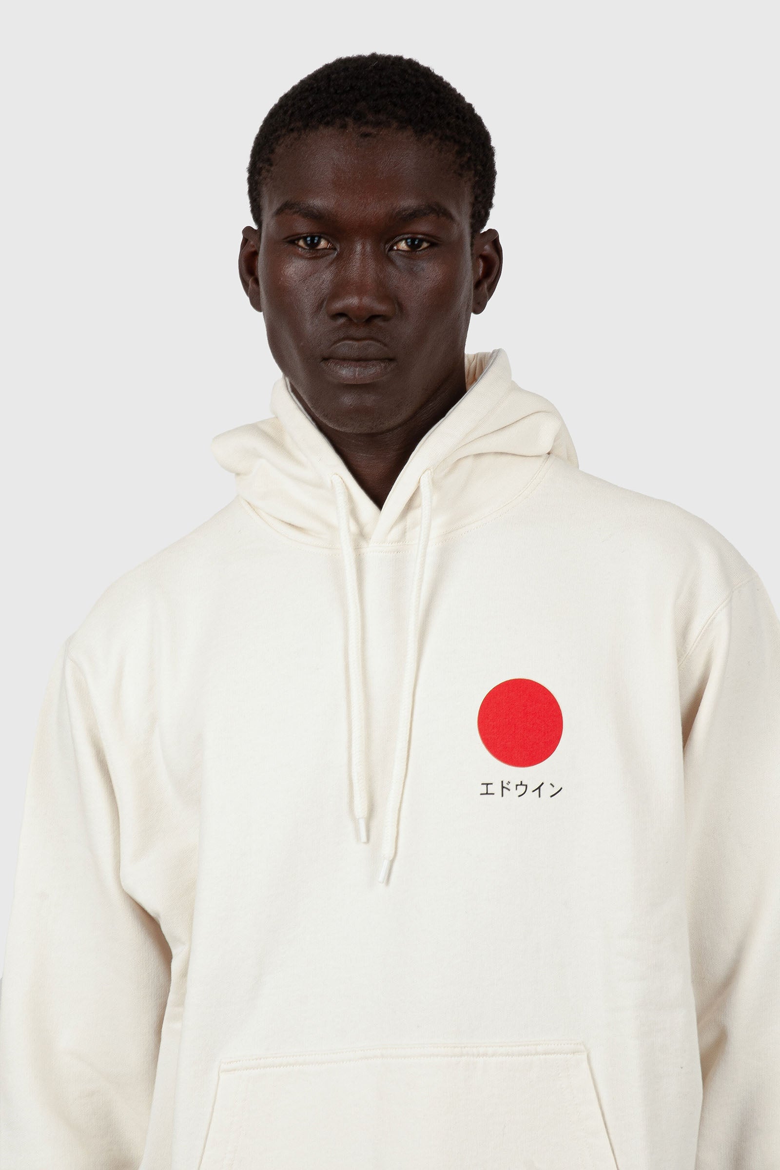 Edwin Felpa Japanese Sun Hoodie Bianco Off Uomo - 1