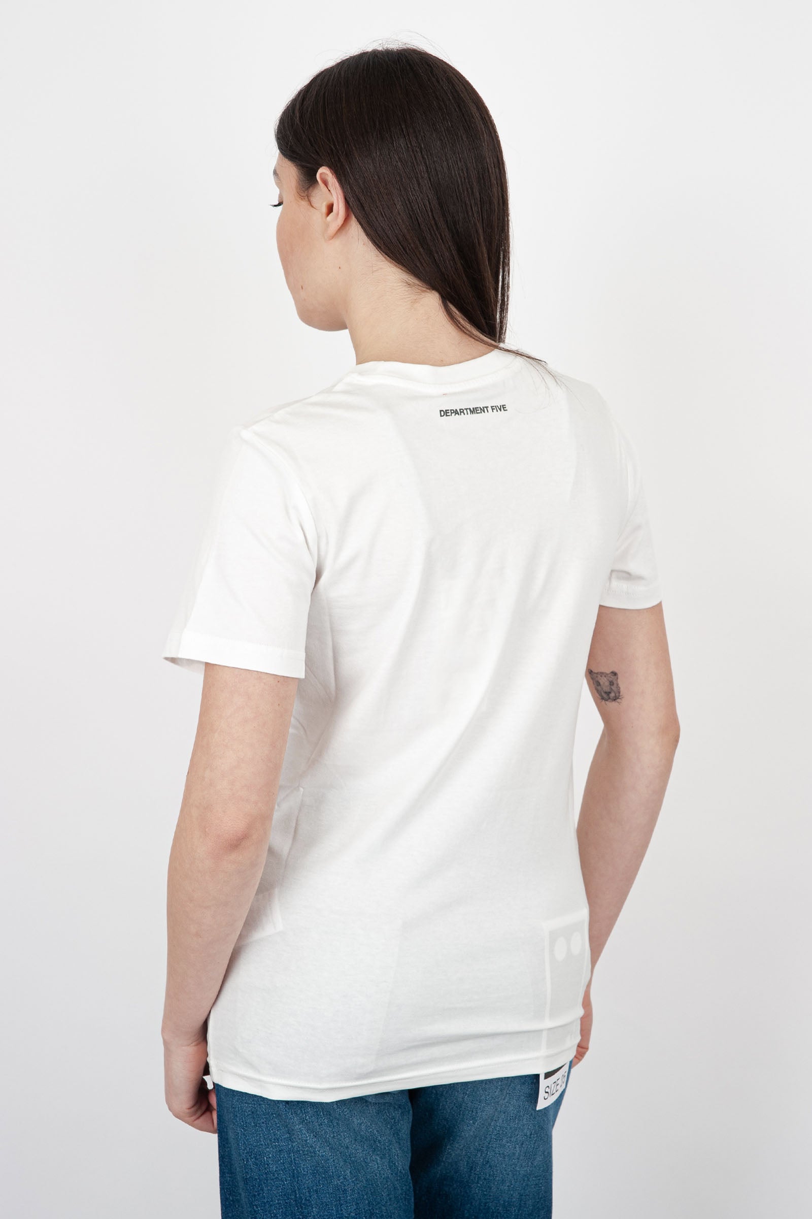 Department Five Crewneck Fleur T-Shirt in White Cotton - 4