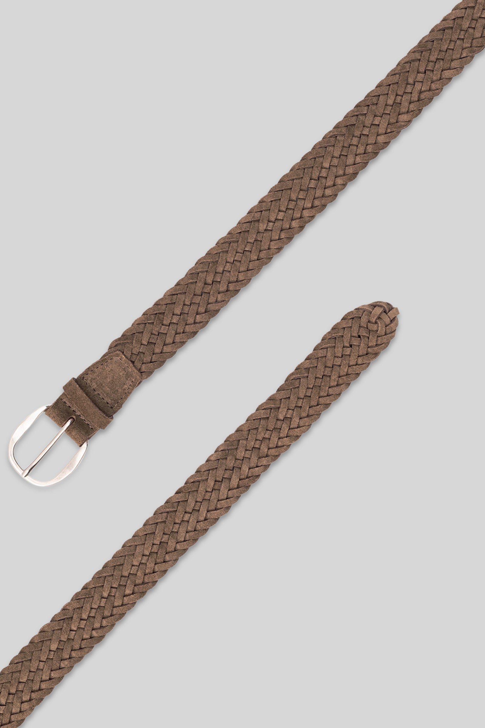 Orciani Cintura Intrecciata Suede Plot Tabacco Uomo - 2