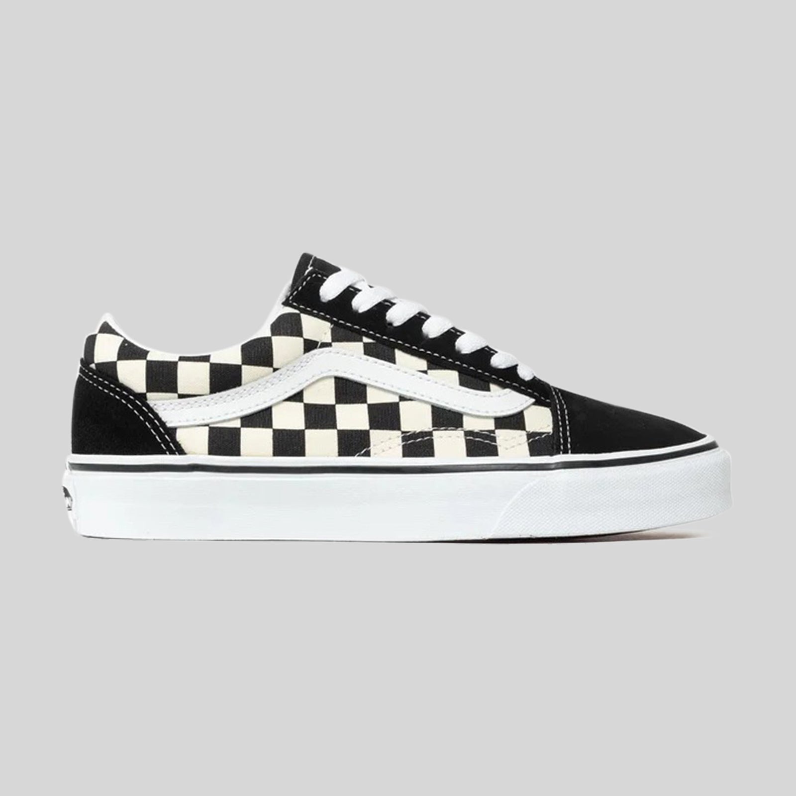 Vans "off The Wall" Sneaker Old Skool Primary Check Bianco/nero Unisex - 8