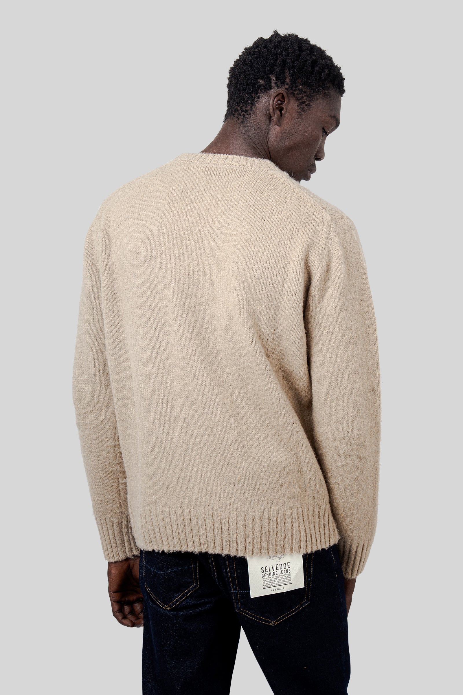 Shetland Wool Crew Neck Sweater - 4