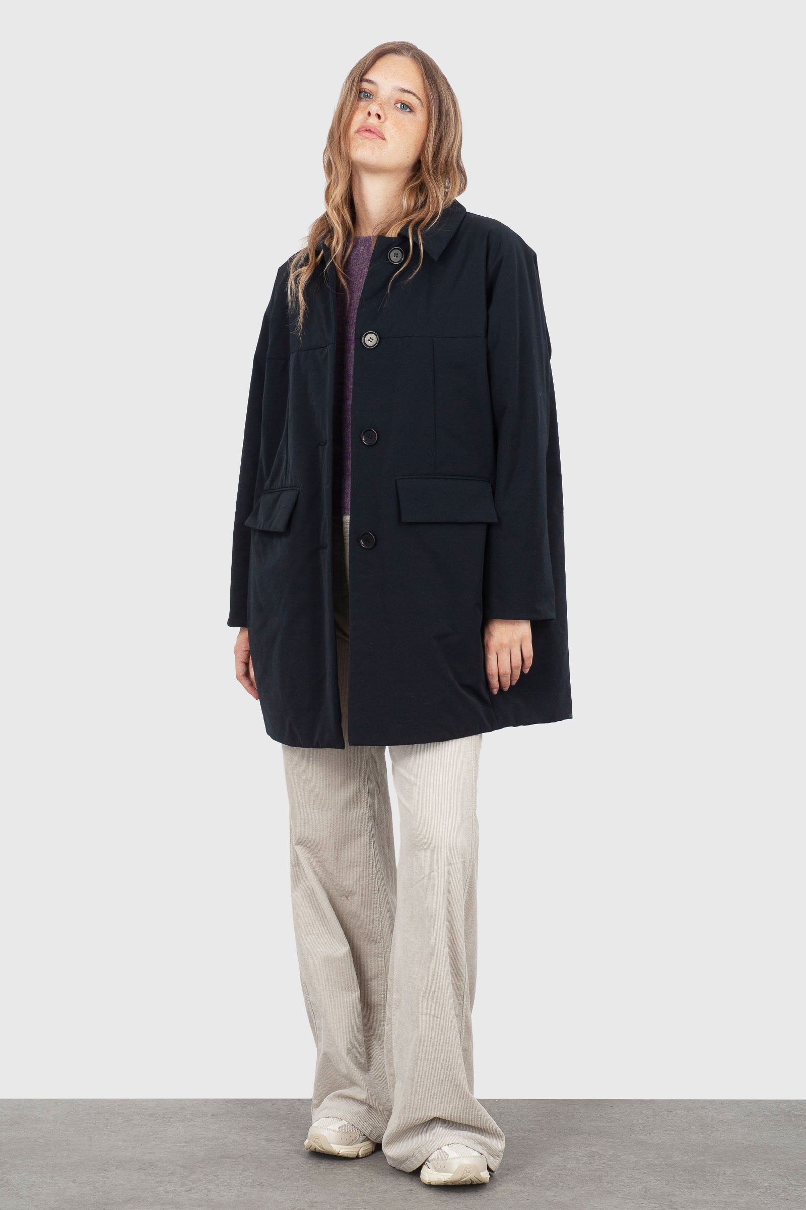 Aspesi Cappotto Aveline Blu Navy Donna - 7