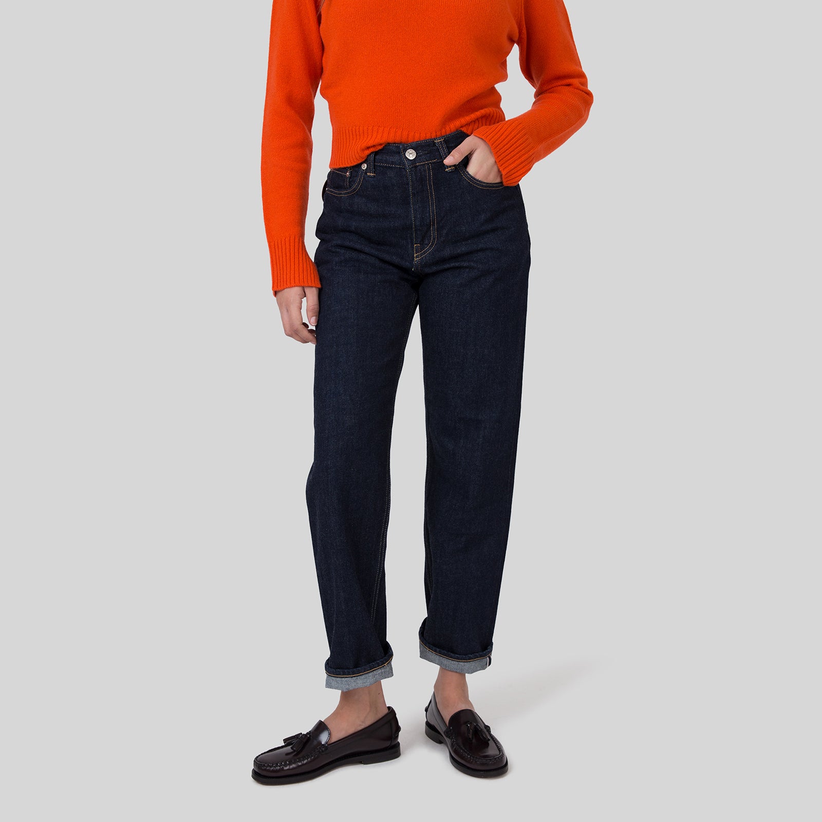 Edwin W Janis Pant Japan Blu Scuro Donna - 7