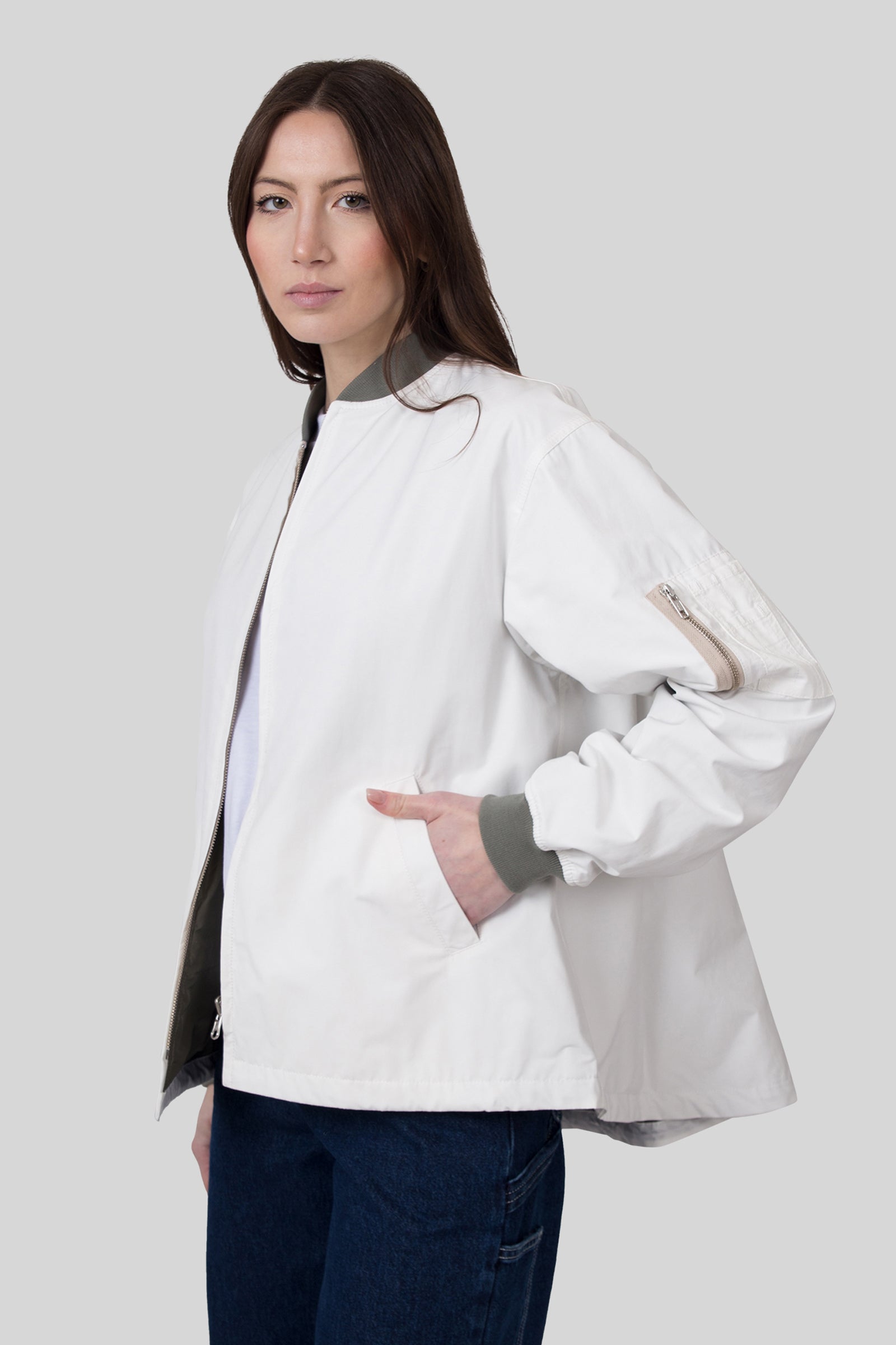 Department Five Bomber Over Train Bianco/verde Donna - 1