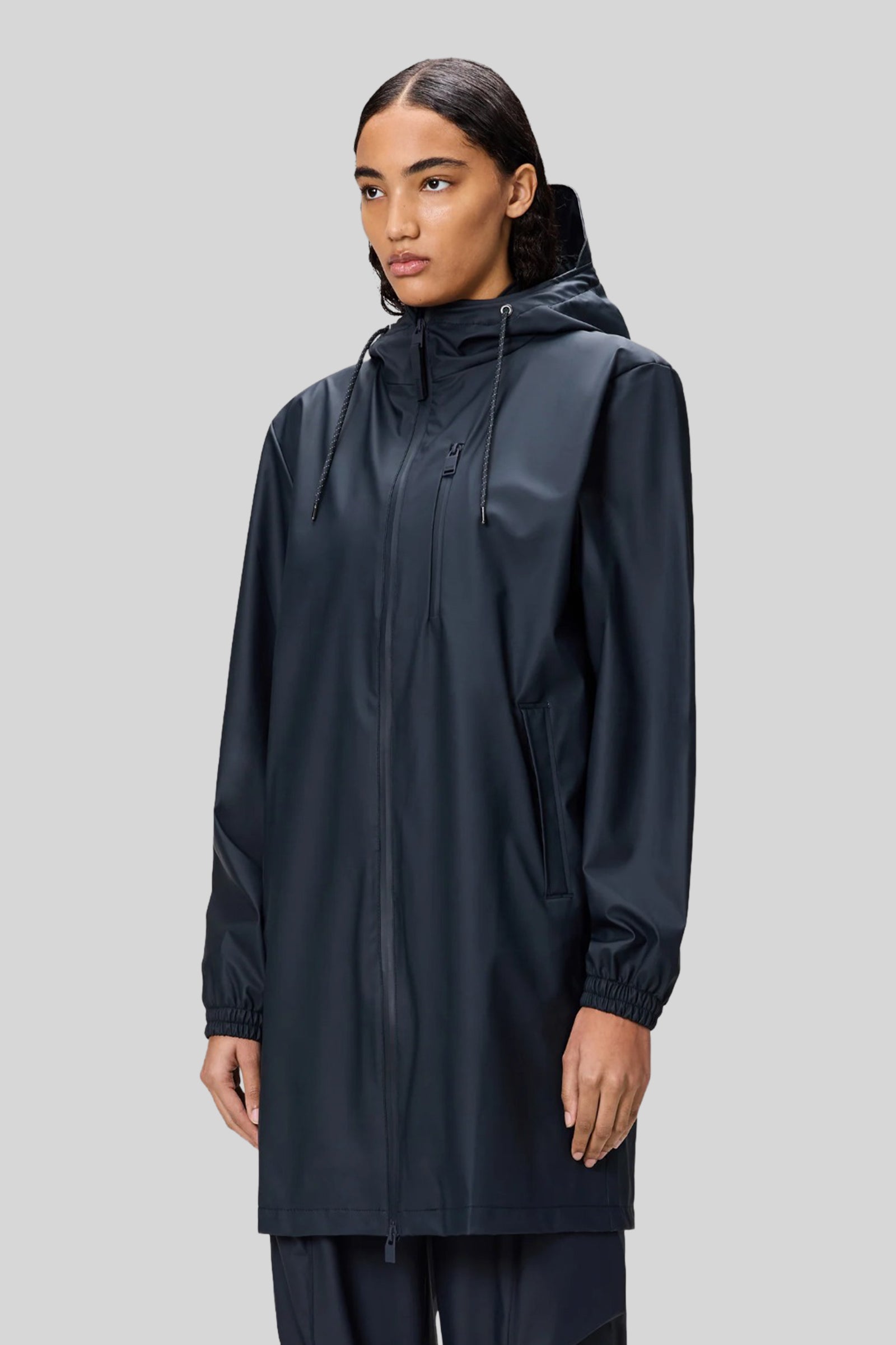 Rains Long Storm Breaker Blu Navy Donna - 1