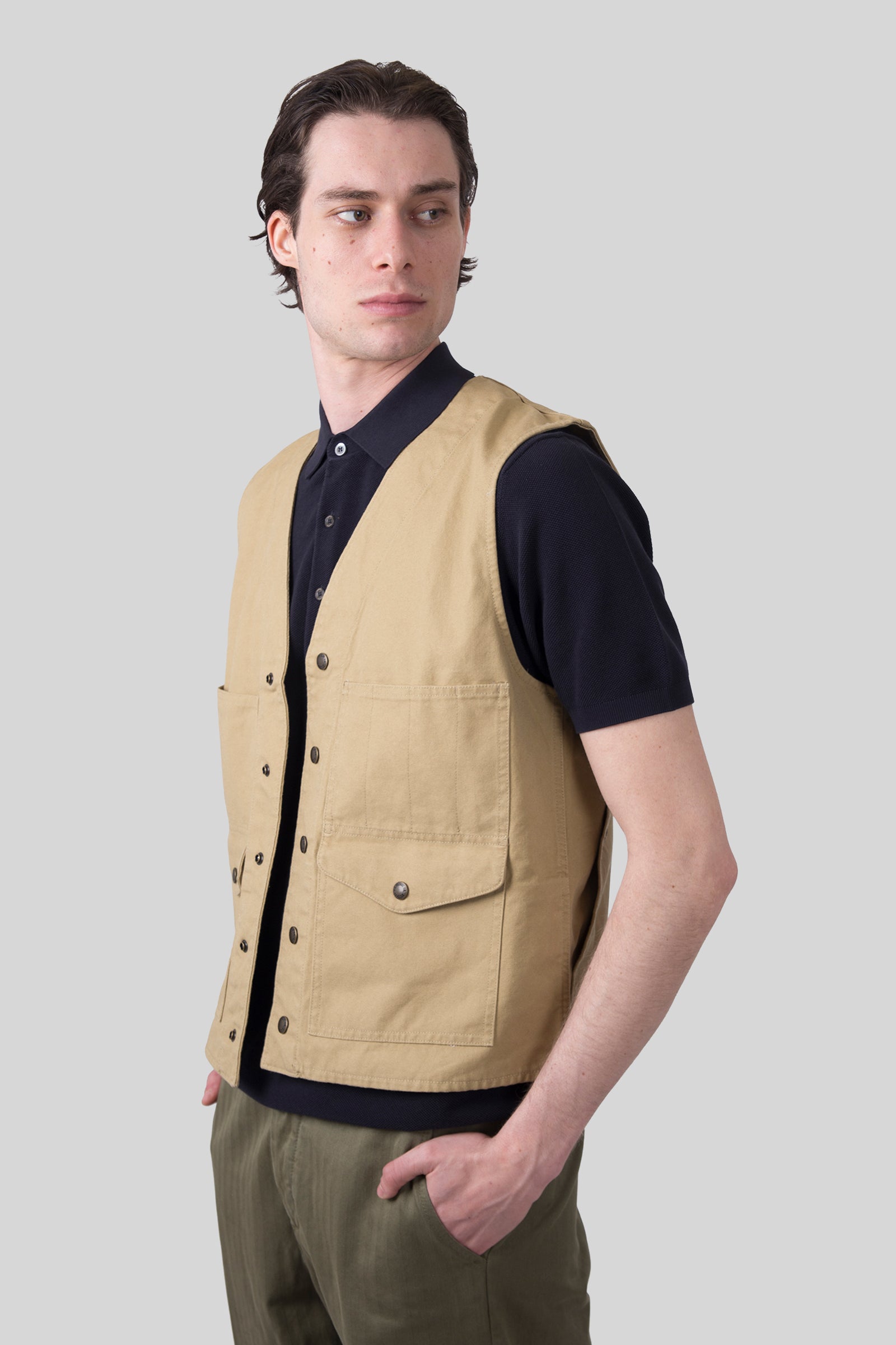 Filson Dry Tin Vest Beige Uomo - 5