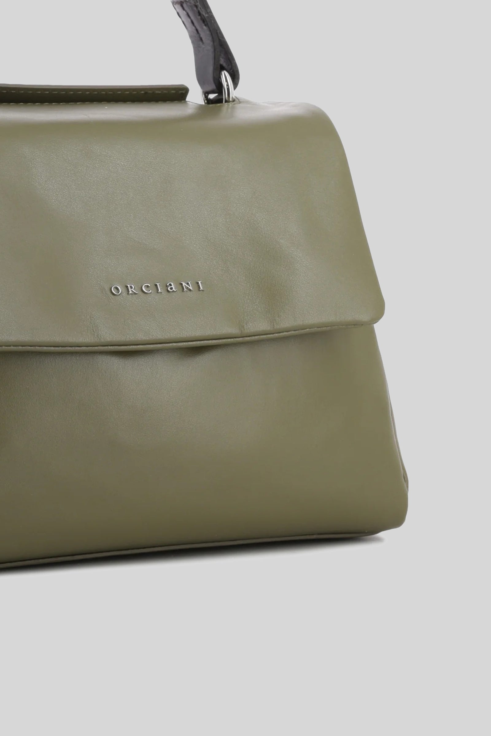 Orciani Borsa Sveva Midi Jungle In Pelle Verde Militare Donna - 2