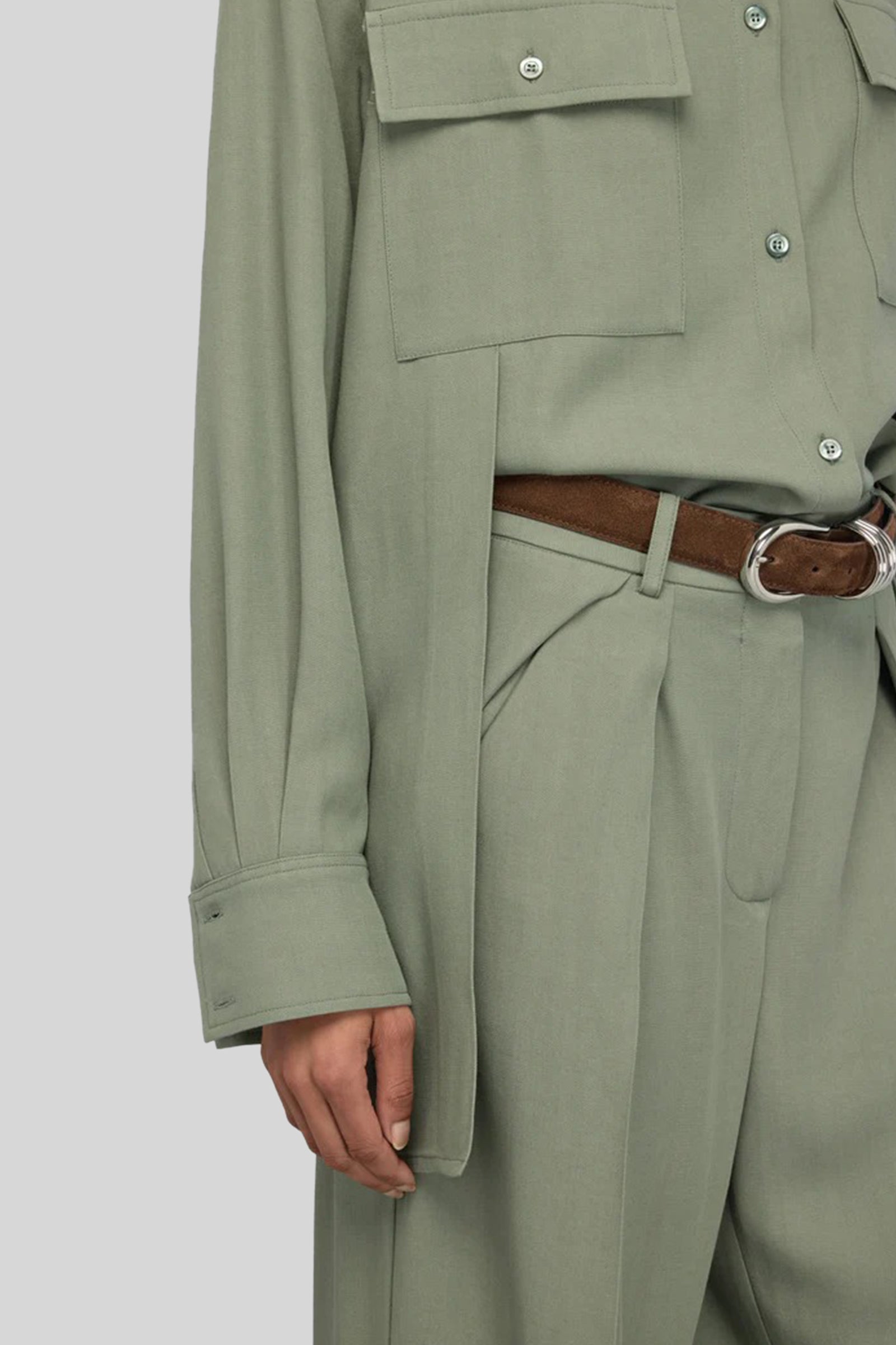 Semicouture Camicia Guadalupe Verde Salvia Donna - 2