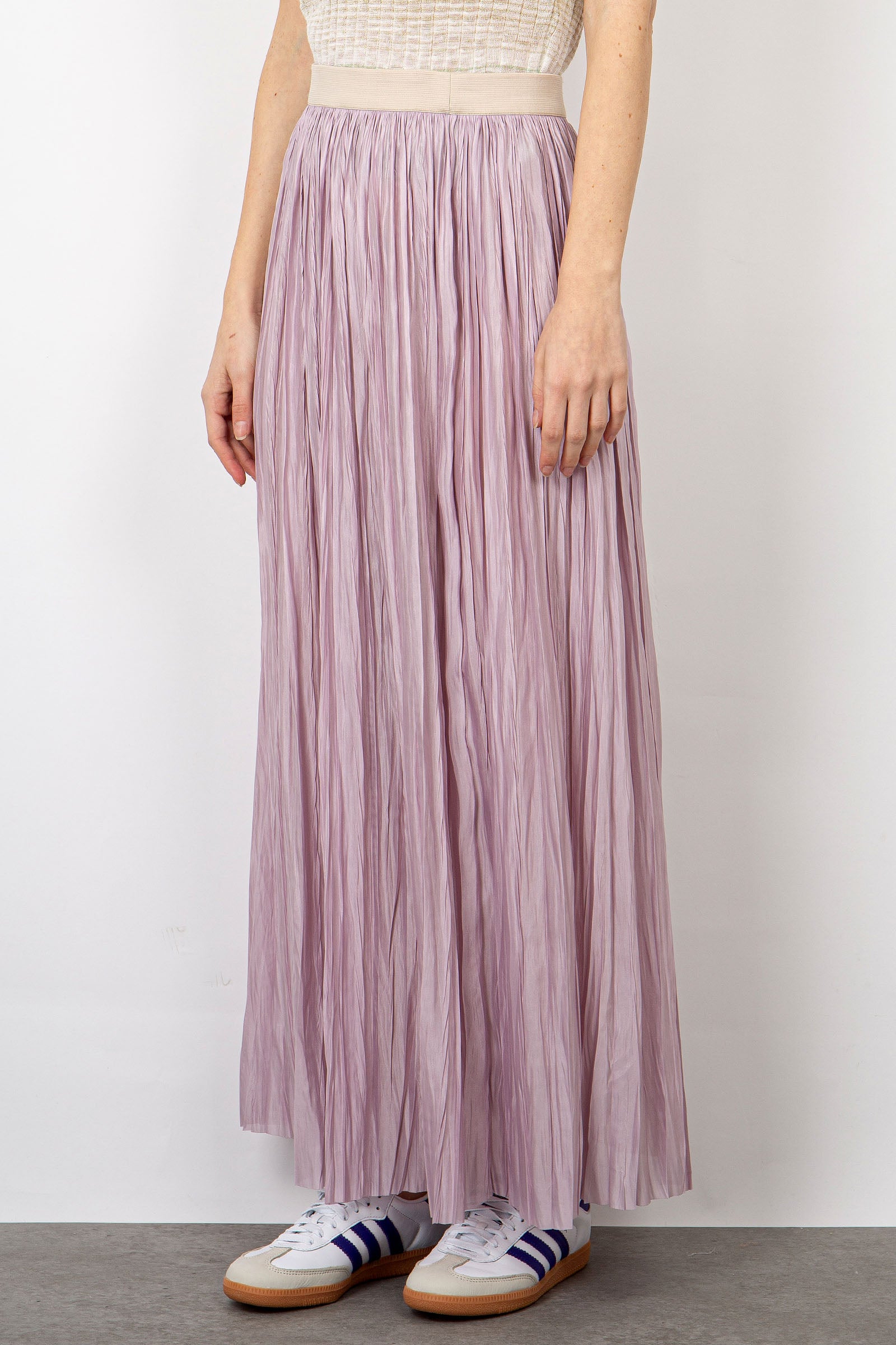 Roberto Collina Synthetic Pleated Skirt Lilac - 1