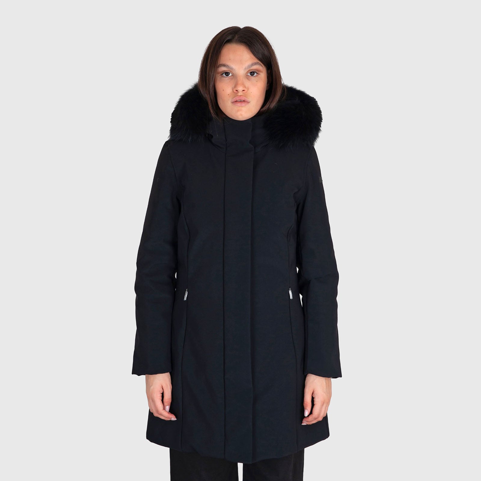 Rrd Piumino Winter Long Fur Wom Nero Donna - 7