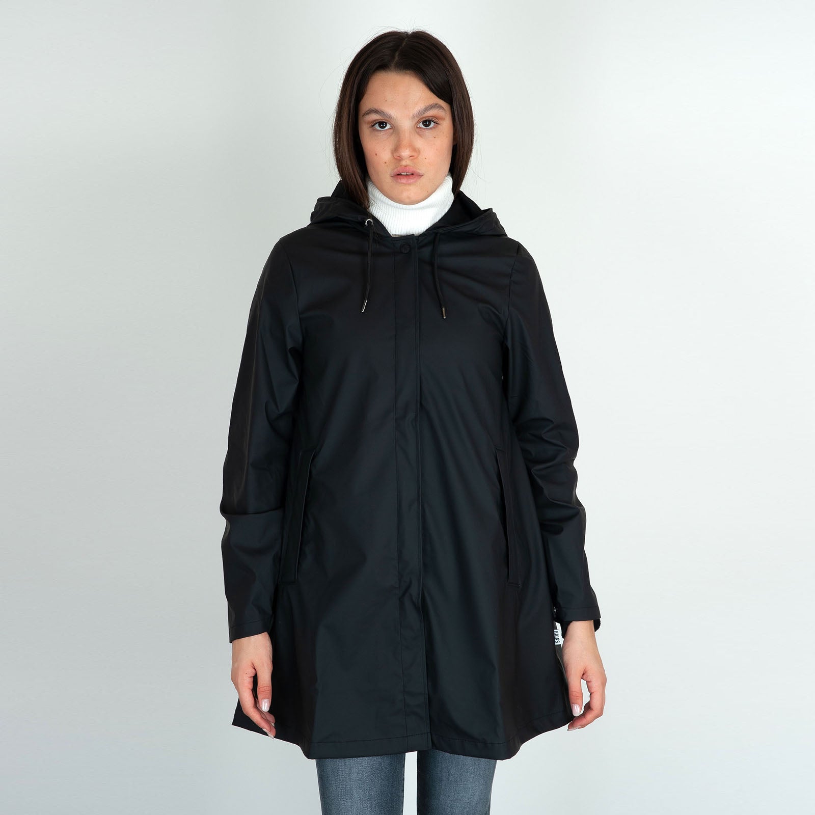 Rains A-line W Jacket Nero Donna - 7