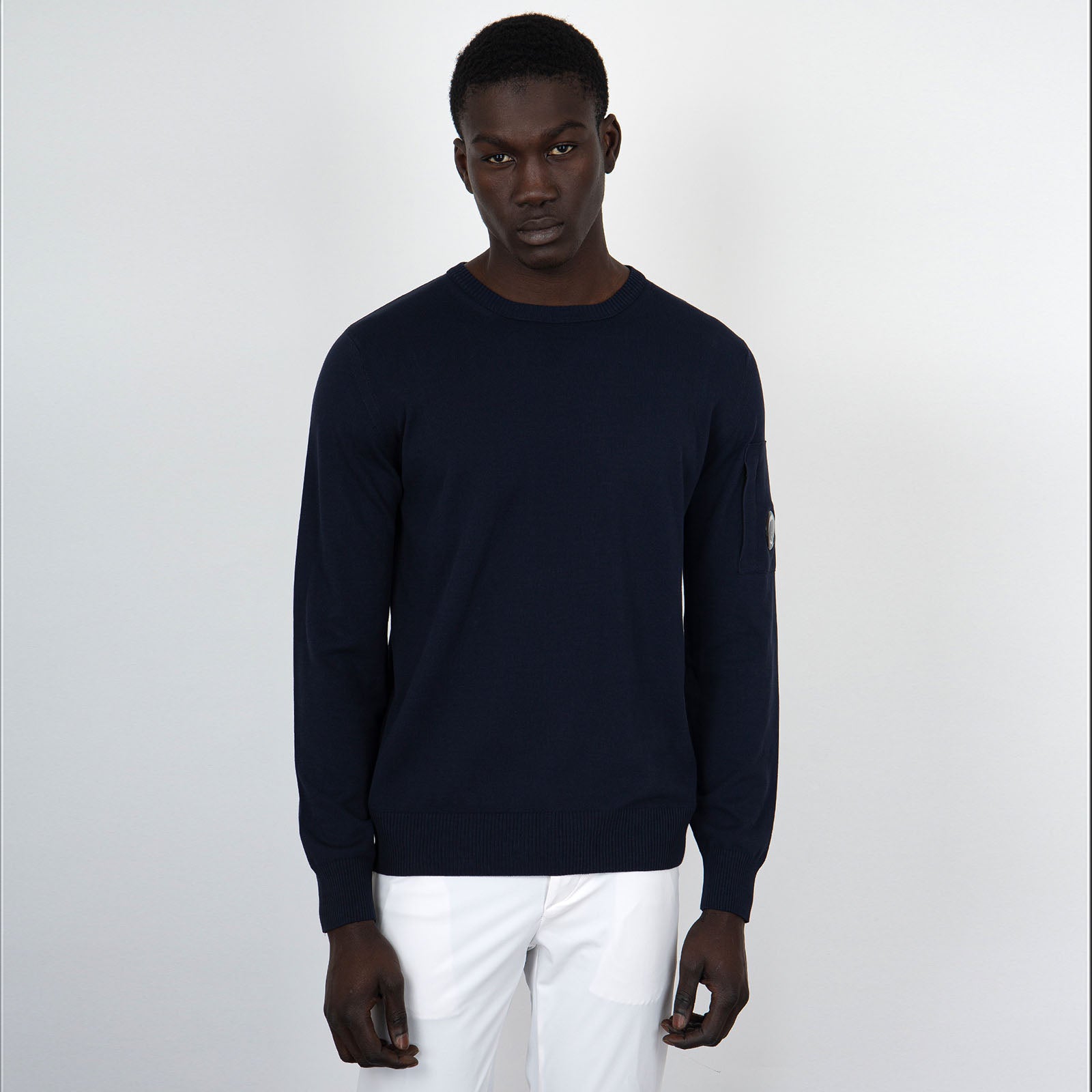 C.P. Company Blue Cotton Crepe Sweater - 7
