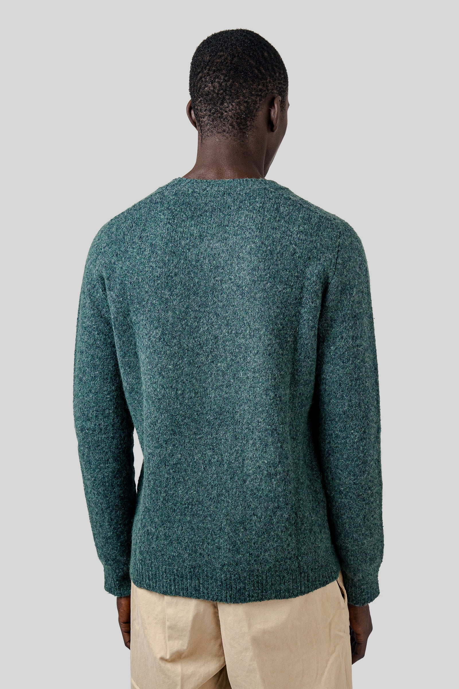 Roberto Collina Maglia Girocollo Verde Uomo - 3