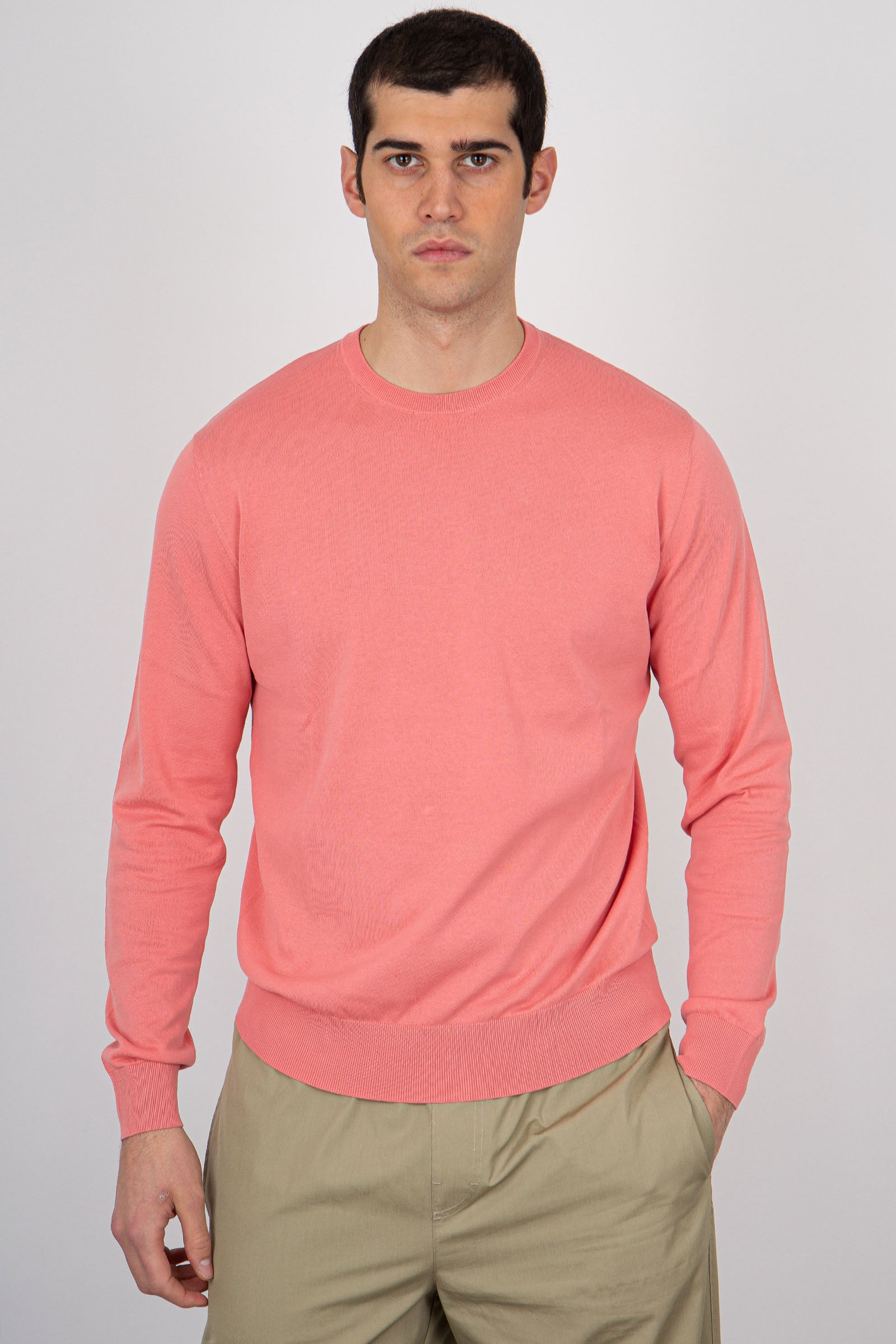 Aspesi Coral Cotton Crewneck Sweater - 1