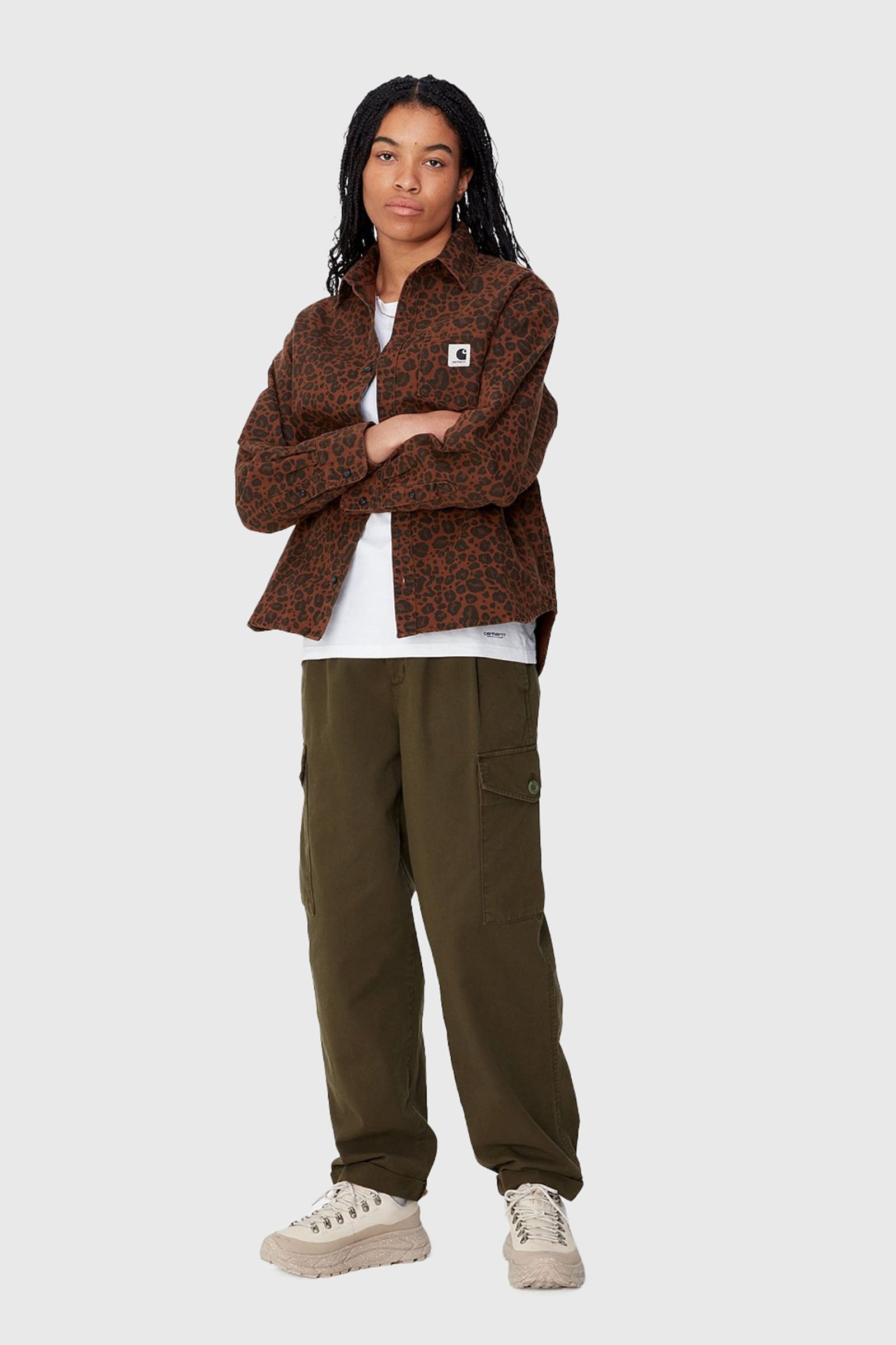 Carhartt Wip W' Collins Pant Verde Militare Donna - 2