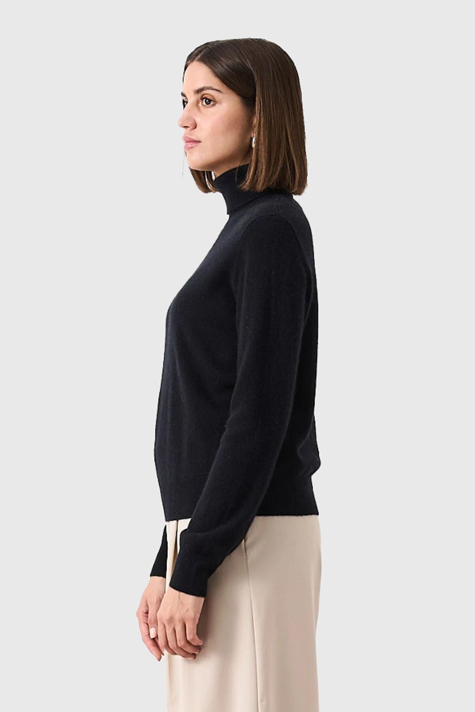 Absolut Cashmere Maglia Dolcevita Themys Nero Donna - 4