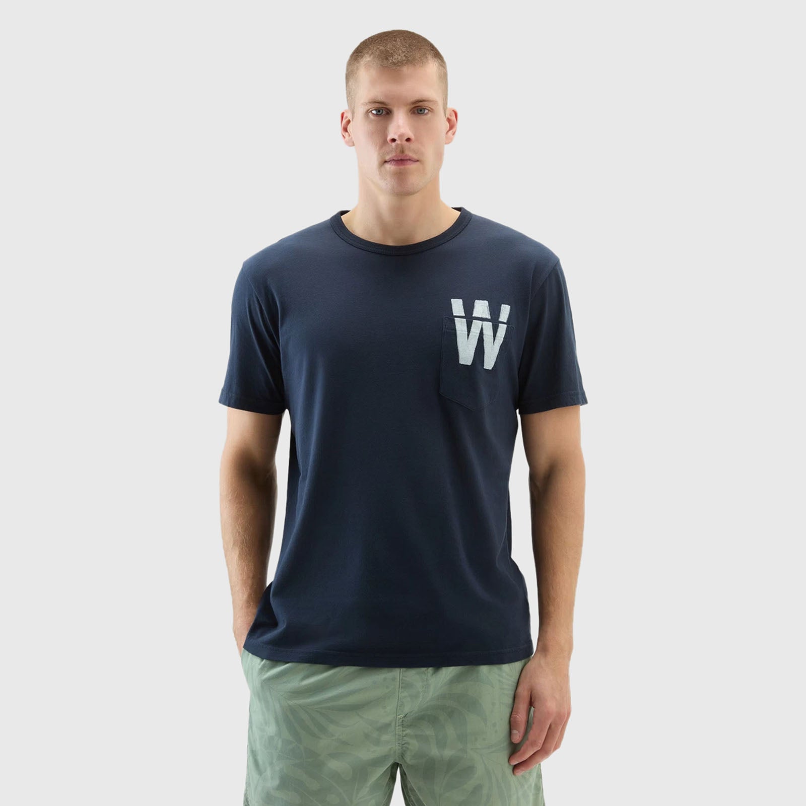 Woolrich T-shirt Flag Blu Uomo - 9