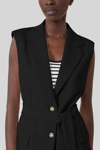 Max Mara Weekend Gilet In Jersey Milano Fiore Nero Donna max mara weekend