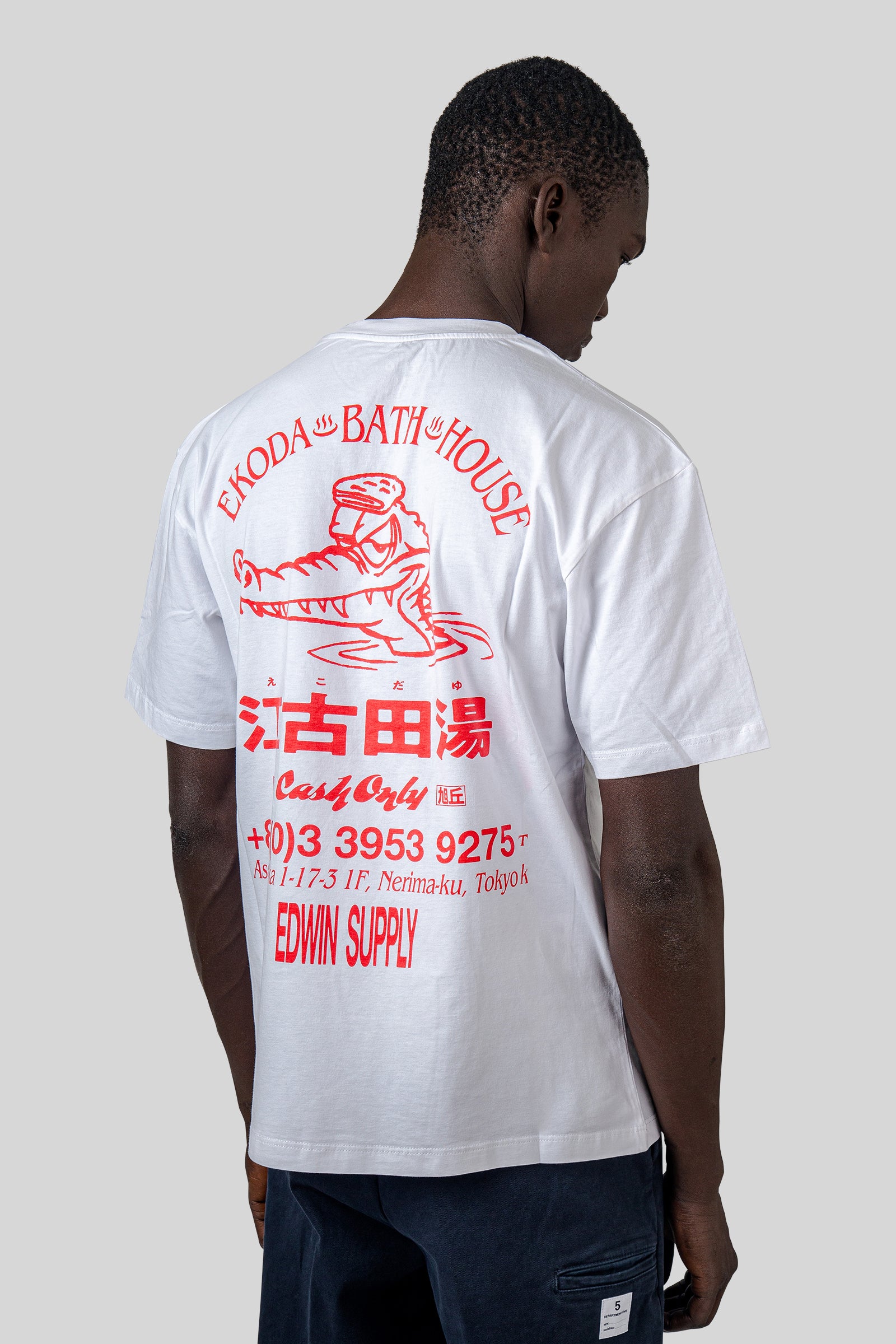 Edwin Ekoda Bath House Sweat Grigio Chiaro Uomo - 4