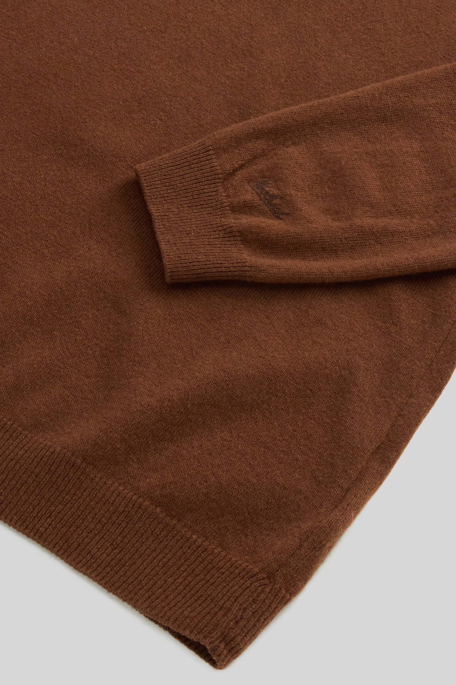 Woolrich Maglia Girocollo In Lana Cammello Uomo - 4